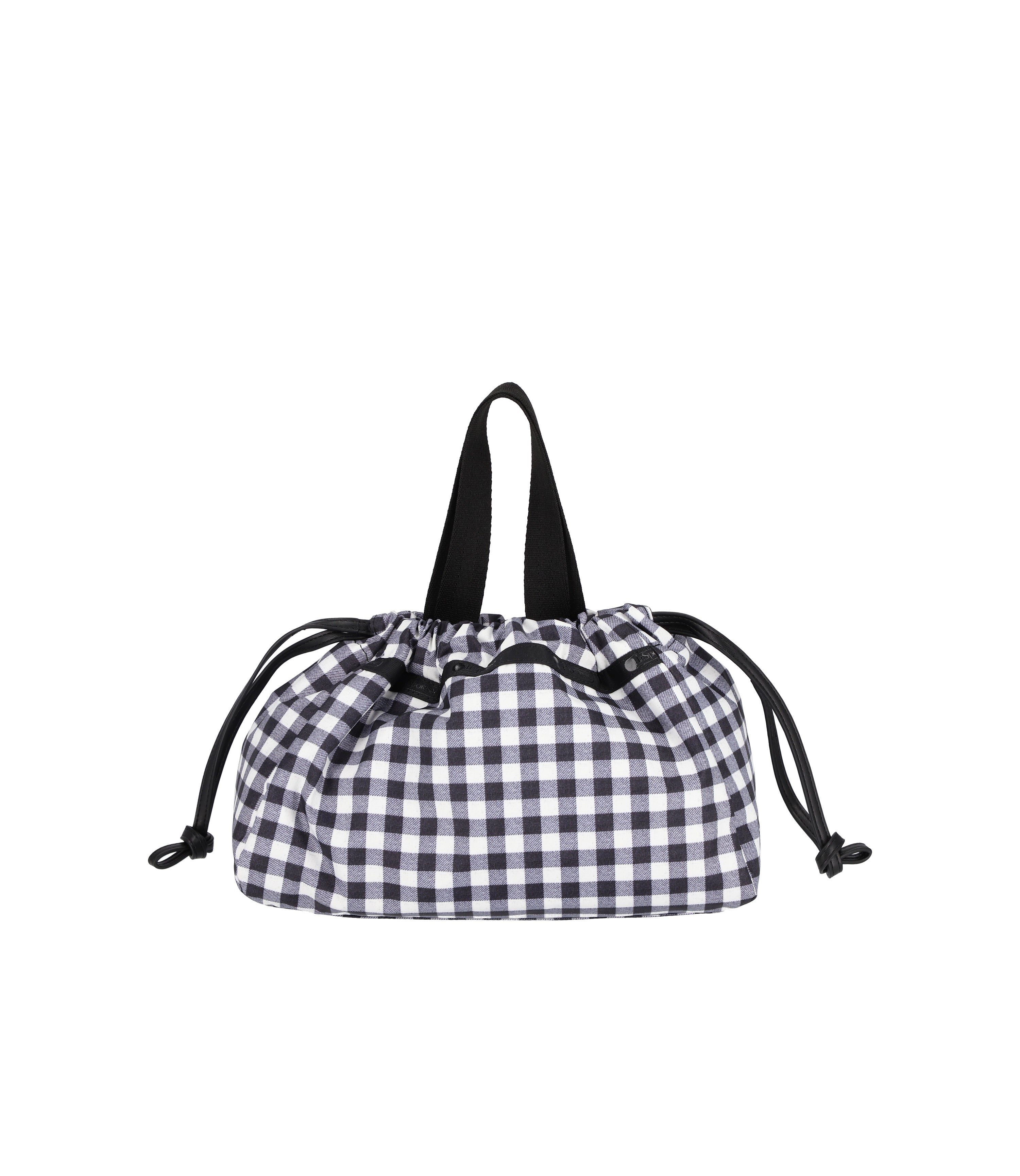 East/West City Drawstring Bag - Uptown Gingham/Black – LeSportsac