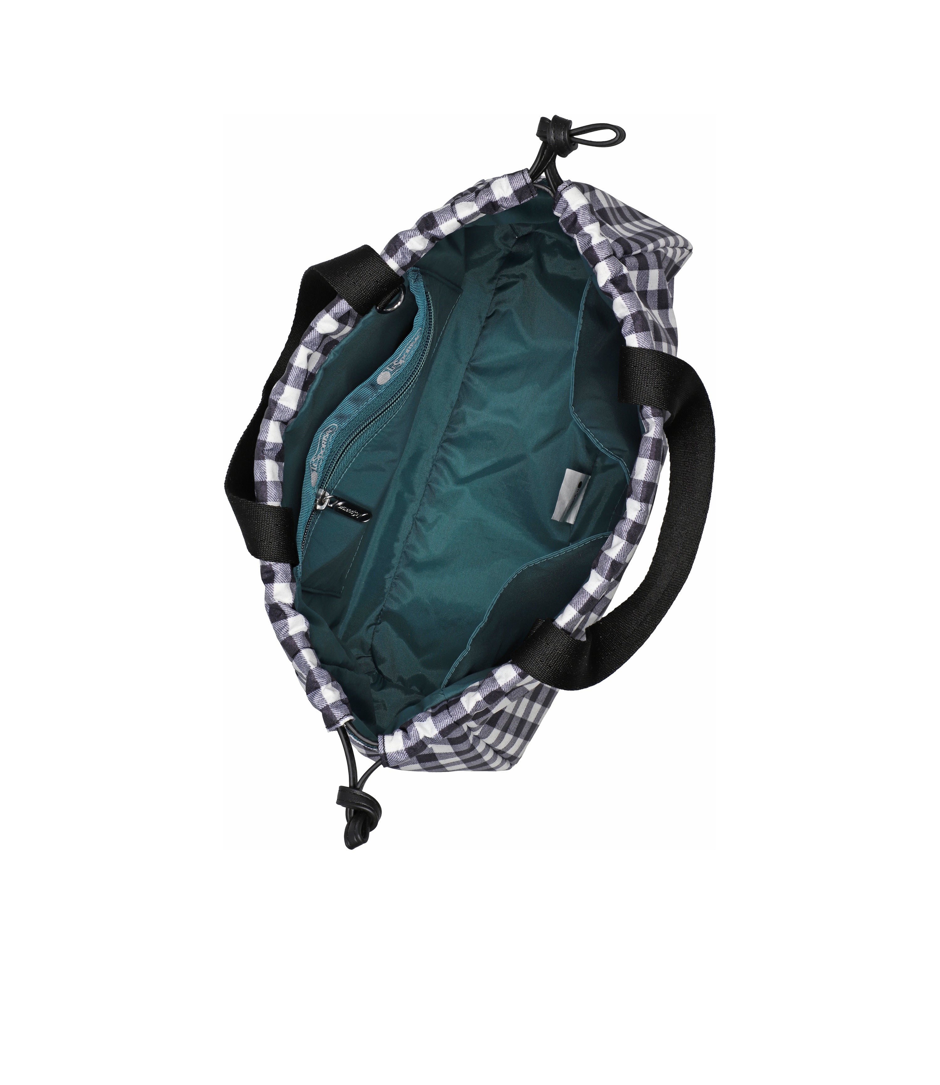 East/West City Drawstring Bag - Uptown Gingham/Black – LeSportsac