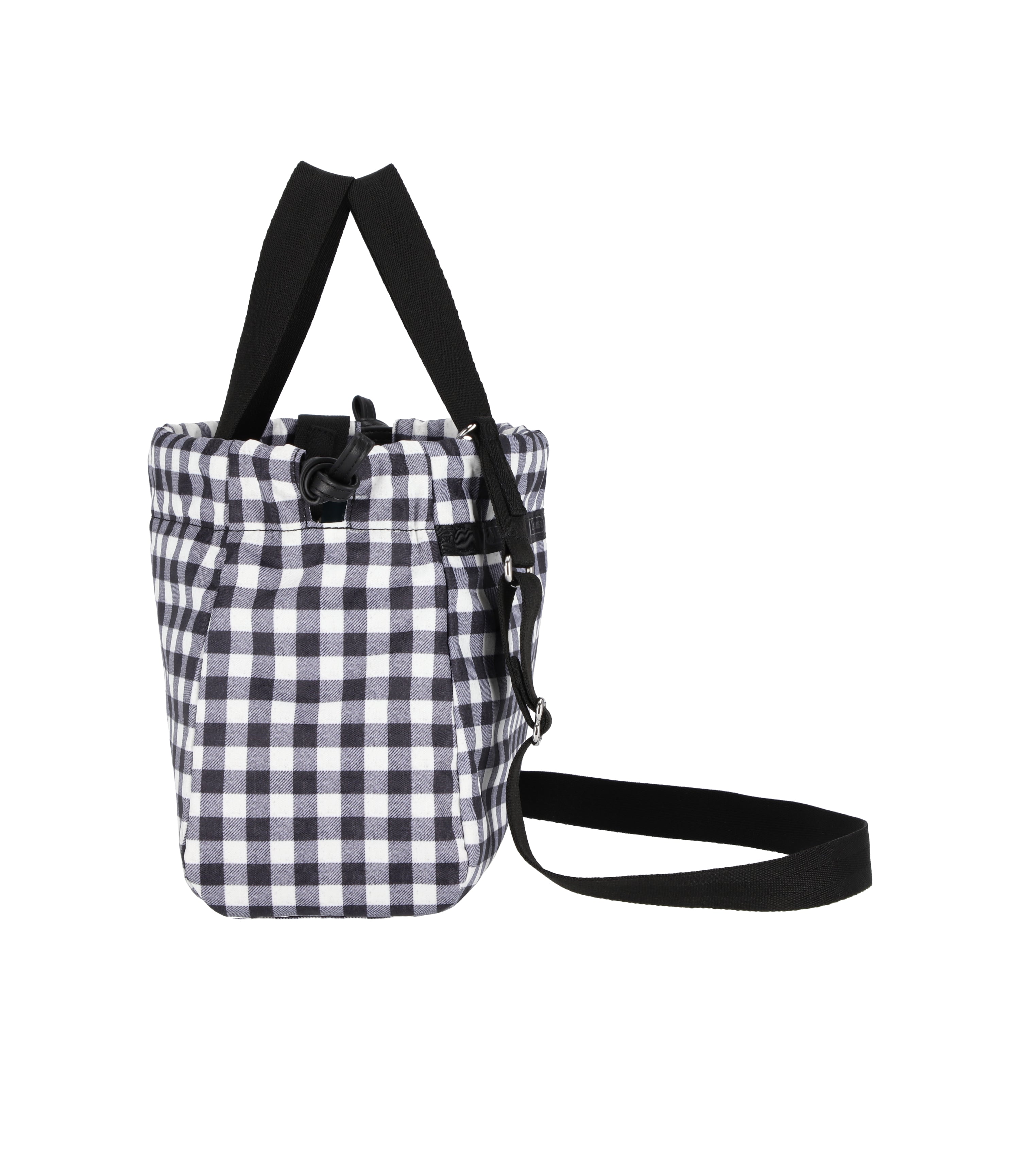 East/West City Drawstring Bag - Uptown Gingham/Black – LeSportsac