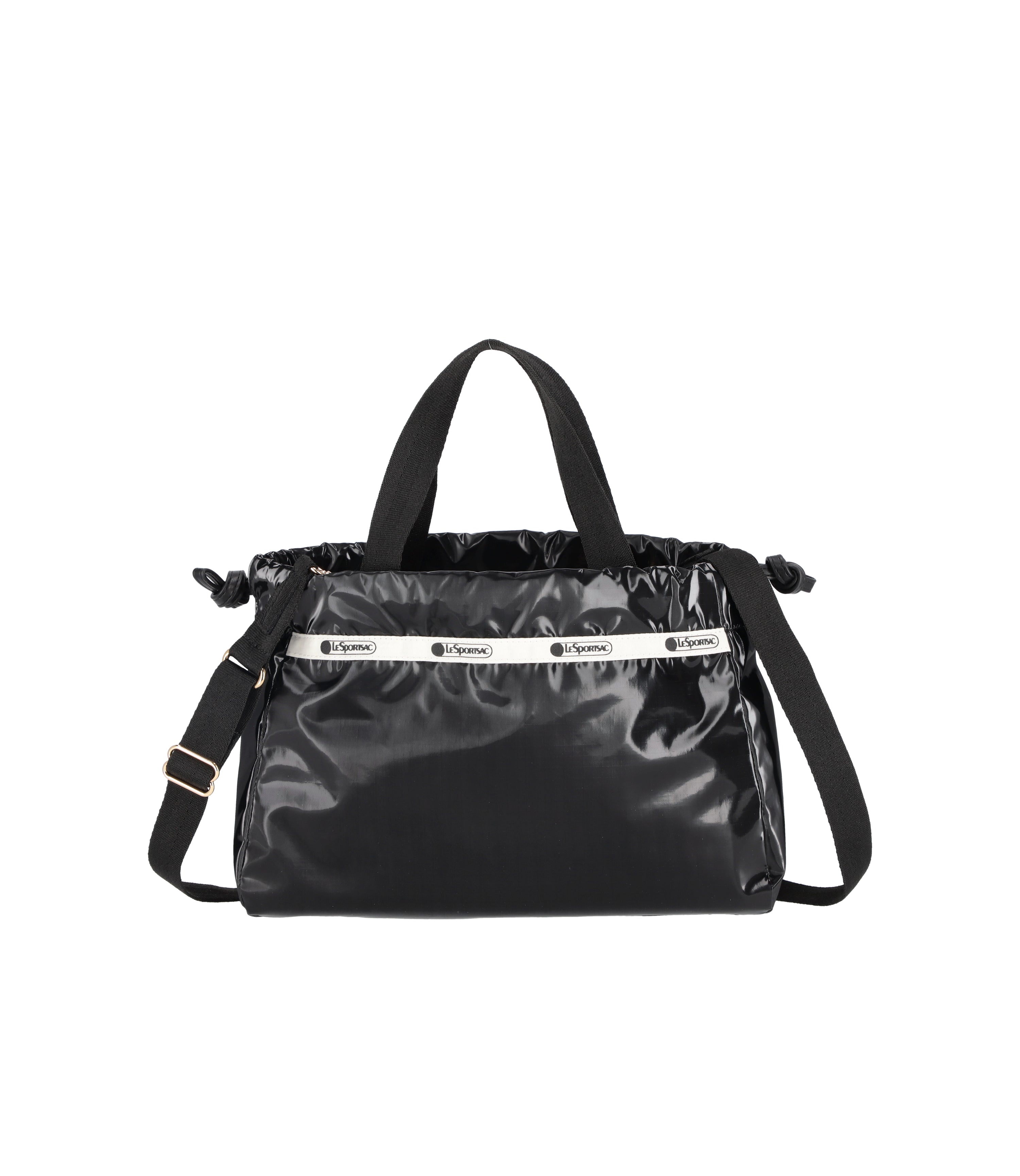 East/West City Drawstring Bag - Uptown Black Shine/Black – LeSportsac