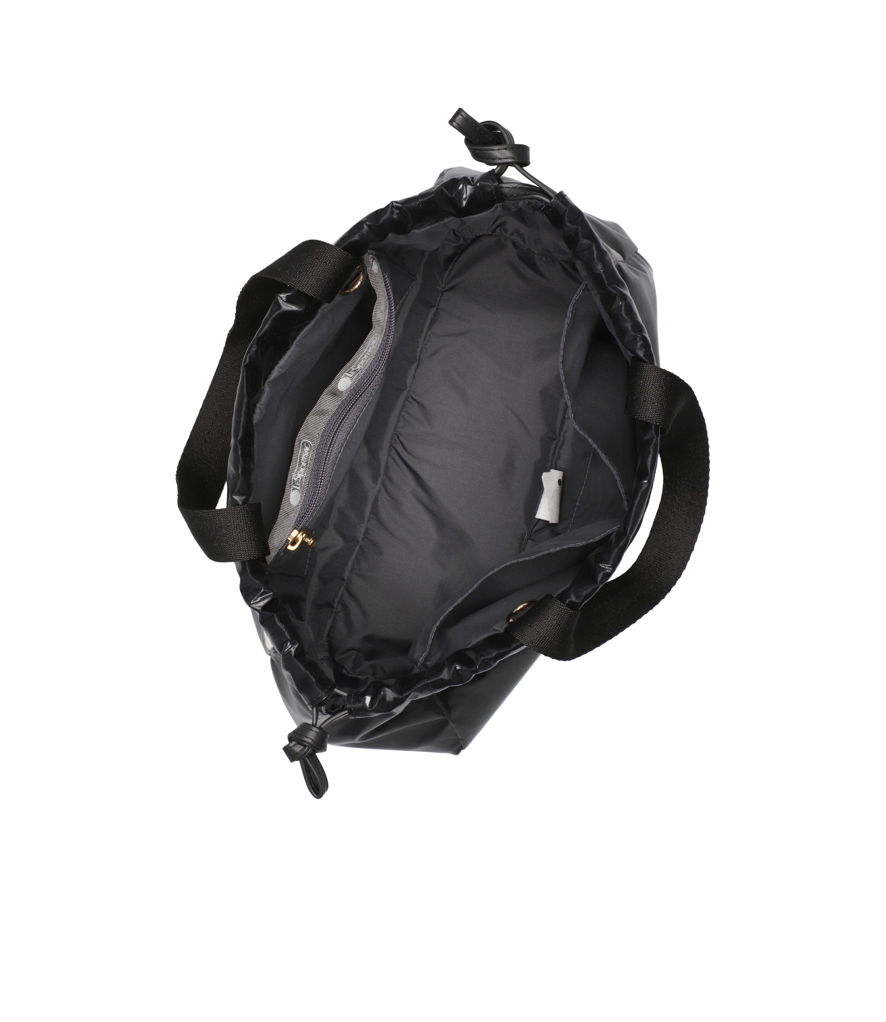 East/West City Drawstring Bag - Uptown Black Shine/Black – LeSportsac
