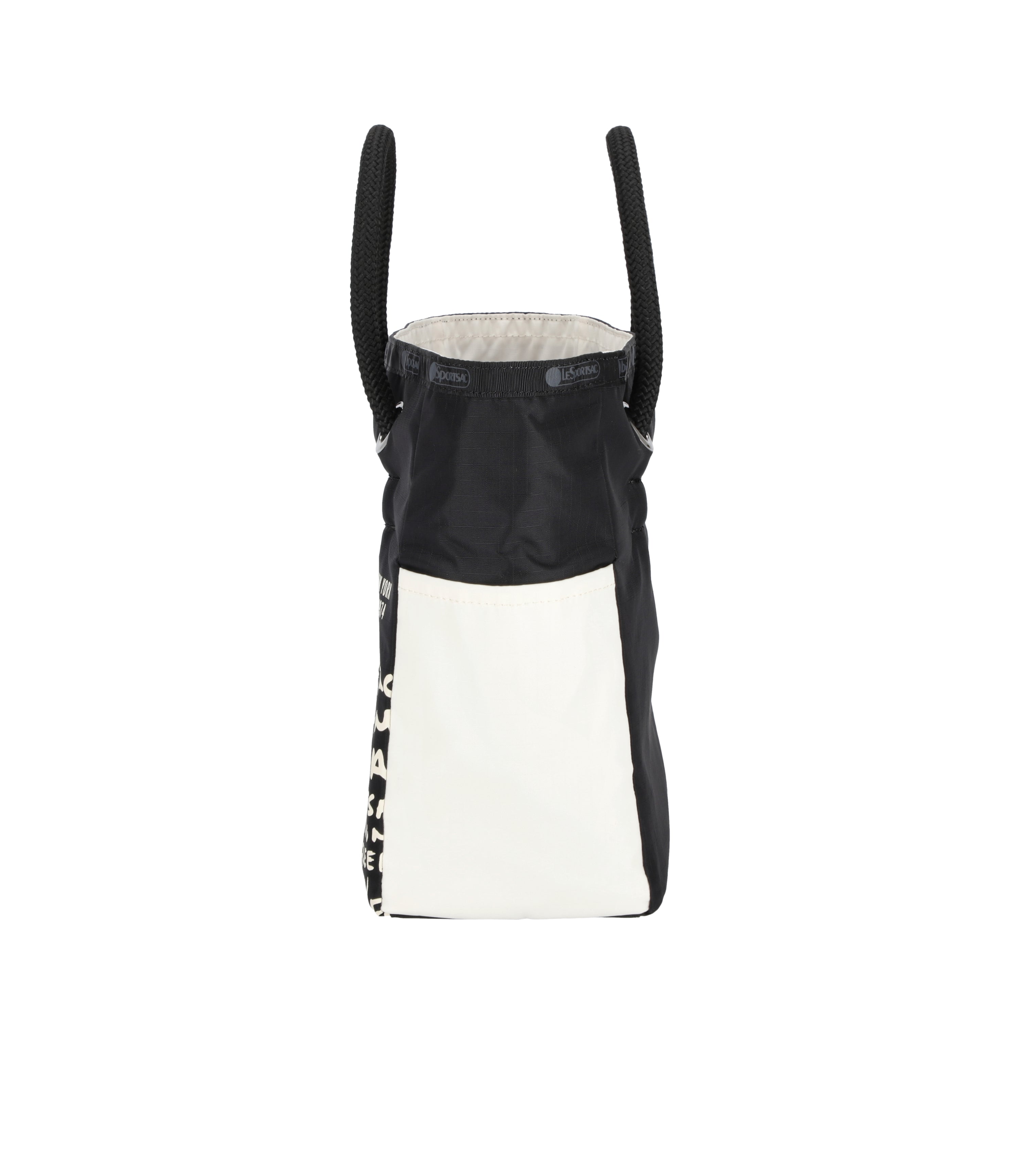 Medium Two-Way Tote - Black/Fossil Shine – LeSportsac