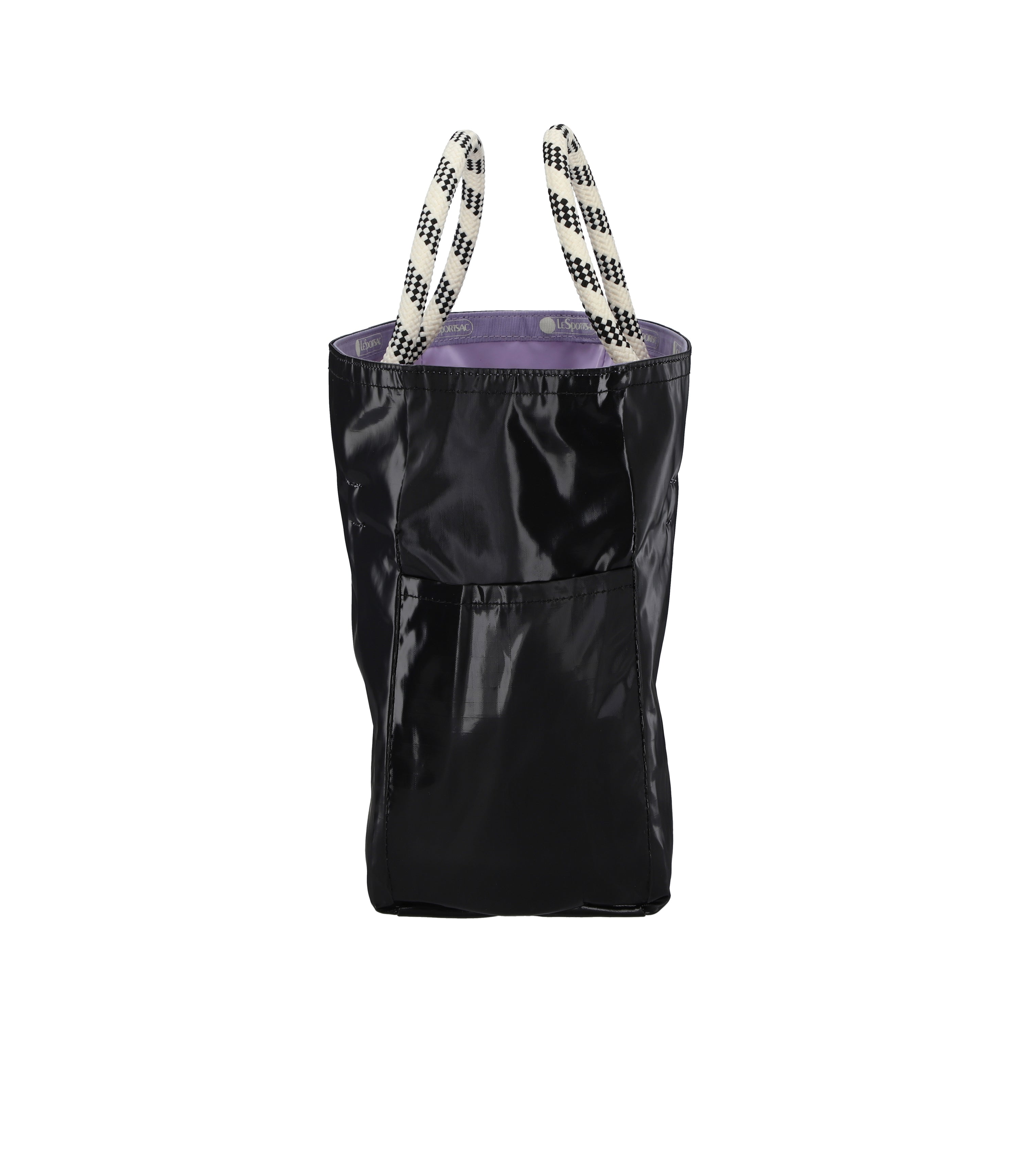 Medium Two Way Tote Lilac Black Shine LeSportsac