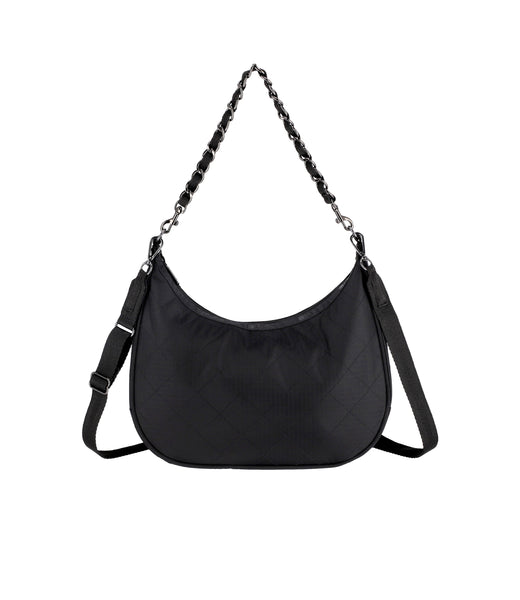 Chain North/South Convertible Hobo - Onyx Chain Quilt