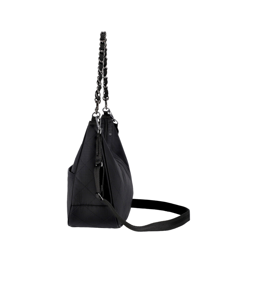 Chain North/South Convertible Hobo - 28452627677232