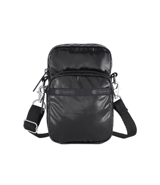 ★LeSportsac★ MINI PHONE CROSSBODY Black shine Shiny Black Mini Phone Crossbody Bag | LeSportsac