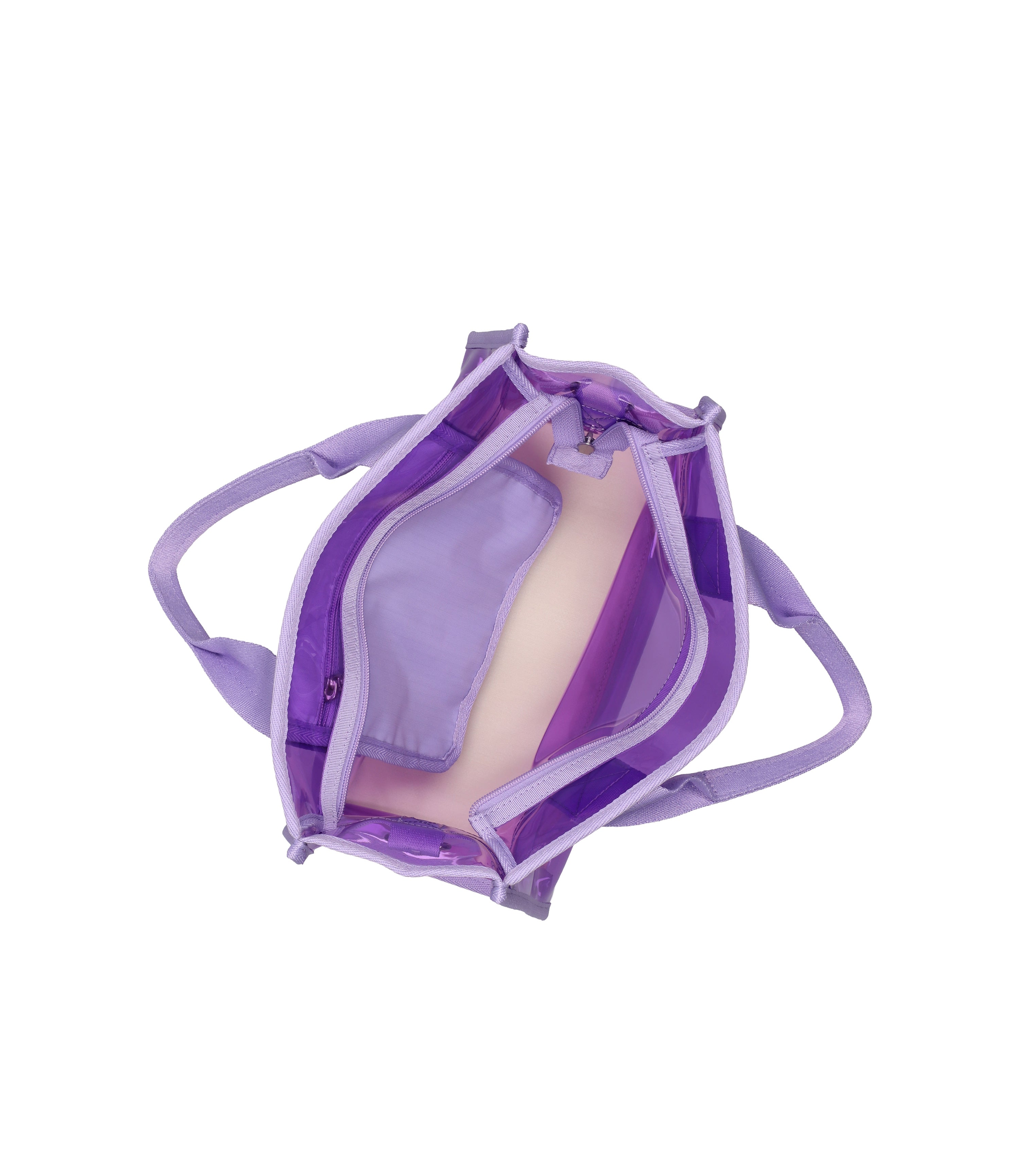 Clear Medium Top Handle Tote - Clear Lilac – LeSportsac
