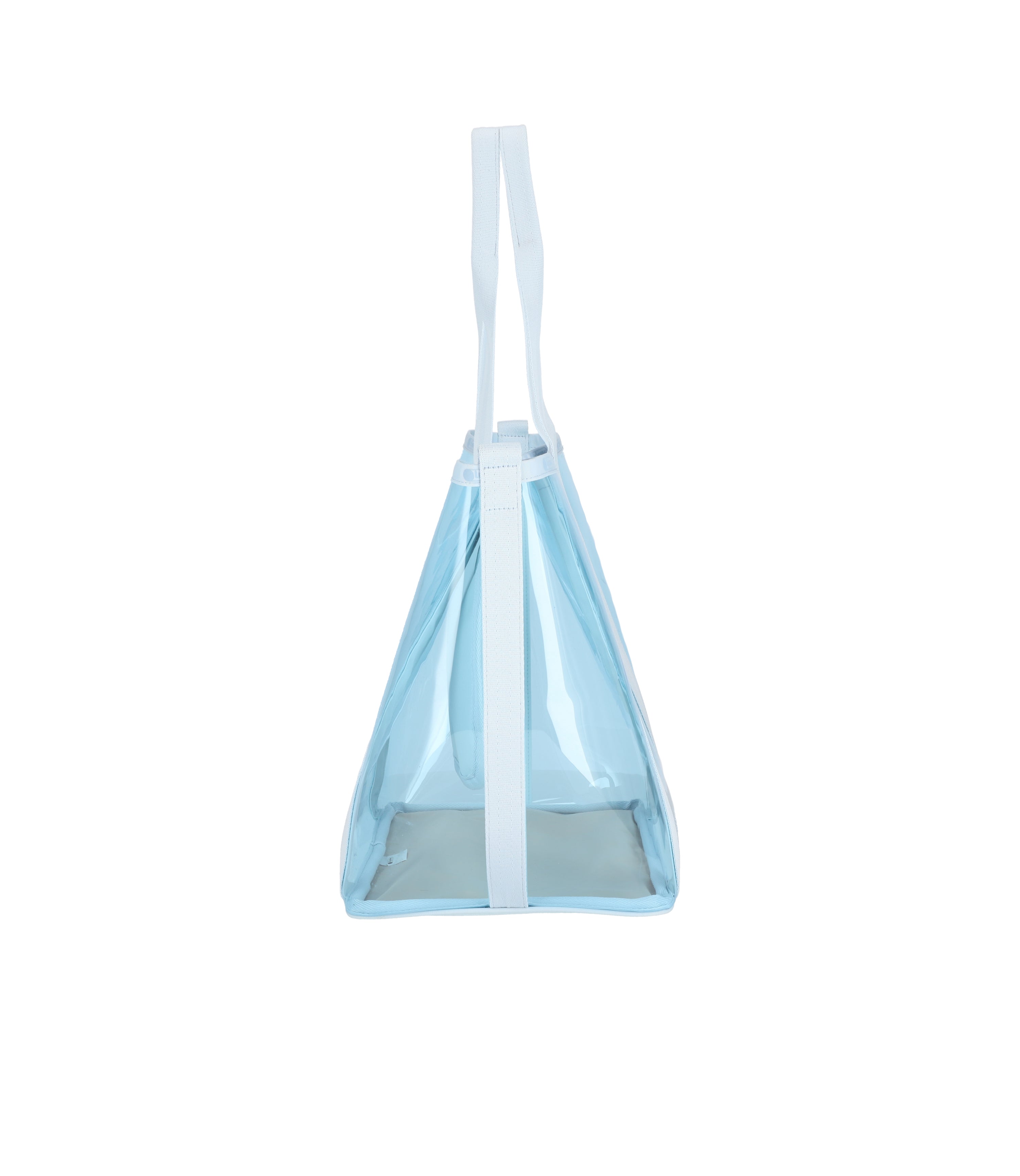 ■LeSportsac■CLEAR MEDIUM TH TOTE Clear East/West Tote - Clear Sky Blue Logo Tote – LeSportsac