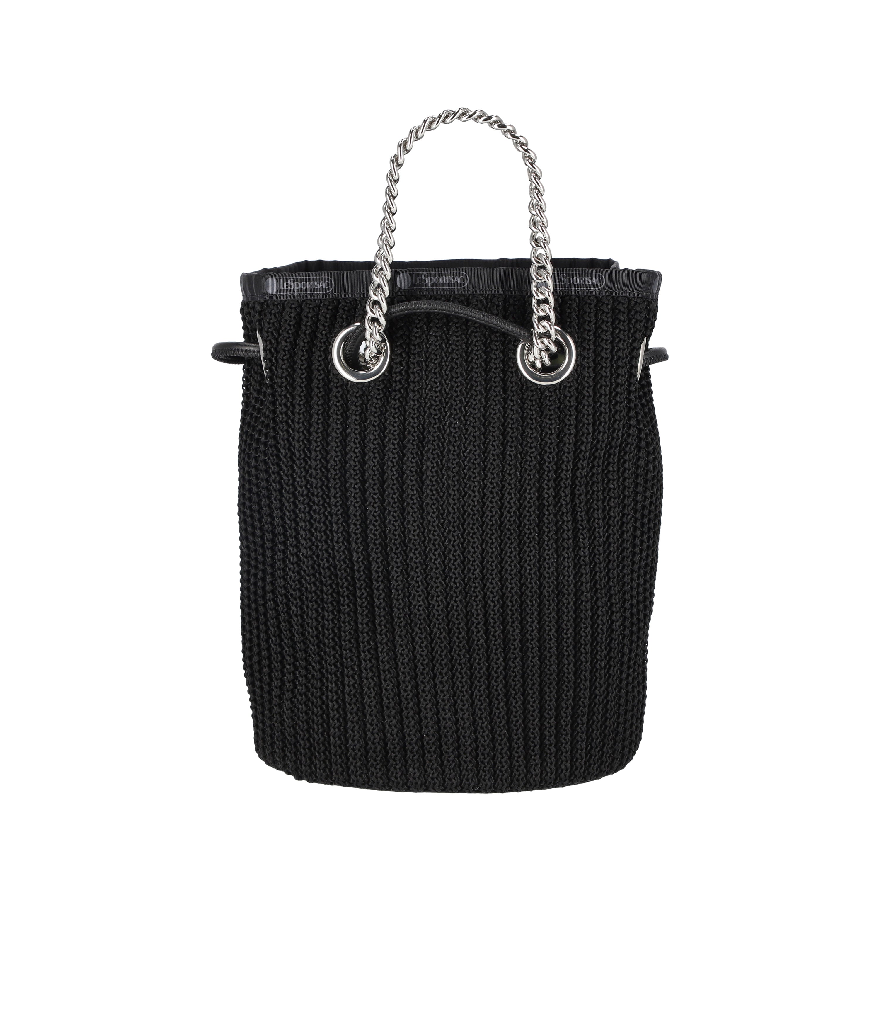 Chain Crochet Small Bucket - Black Crochet – LeSportsac
