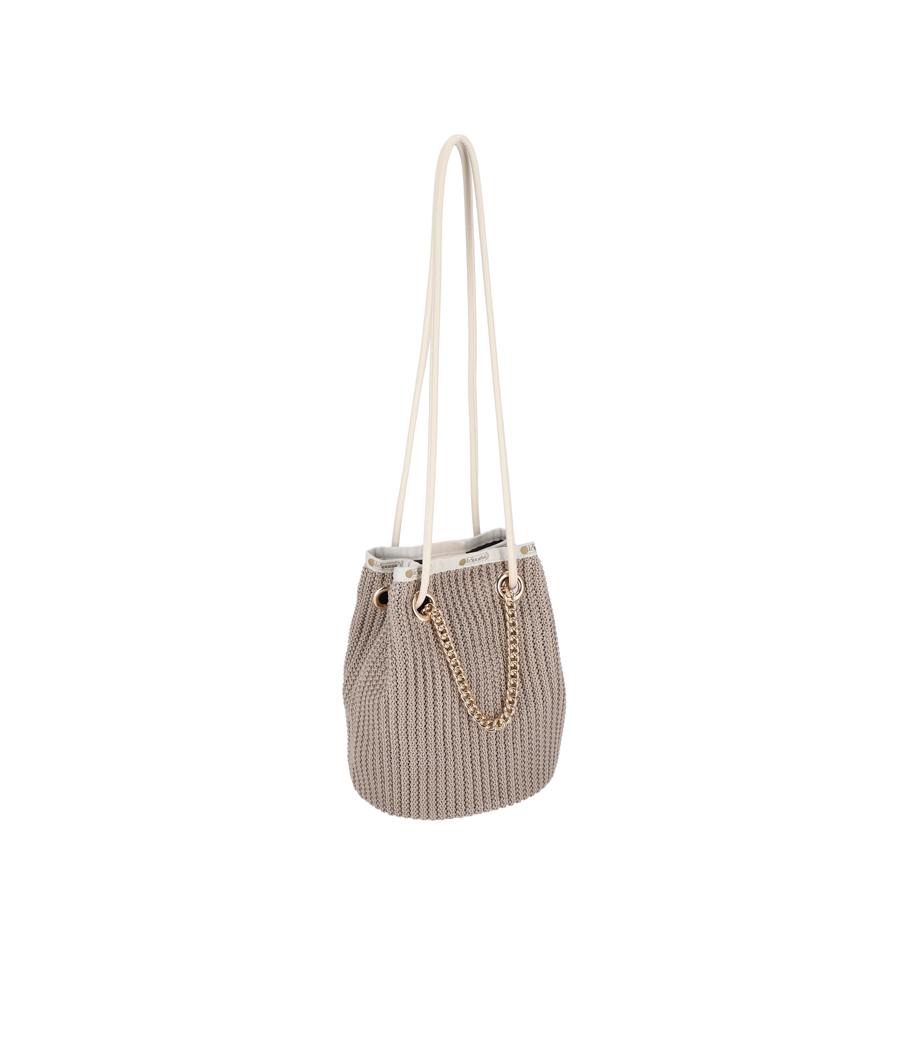Chain Crochet Small Bucket - Beige Crochet – LeSportsac