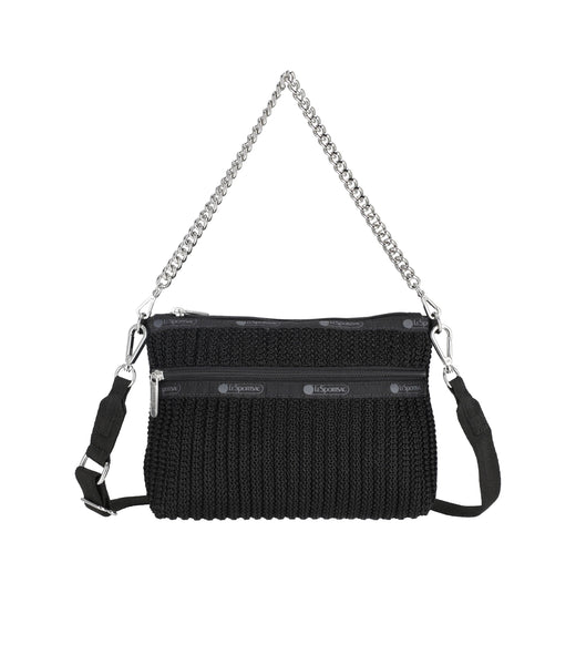 Chain Crochet Clutch - Black Crochet – LeSportsac