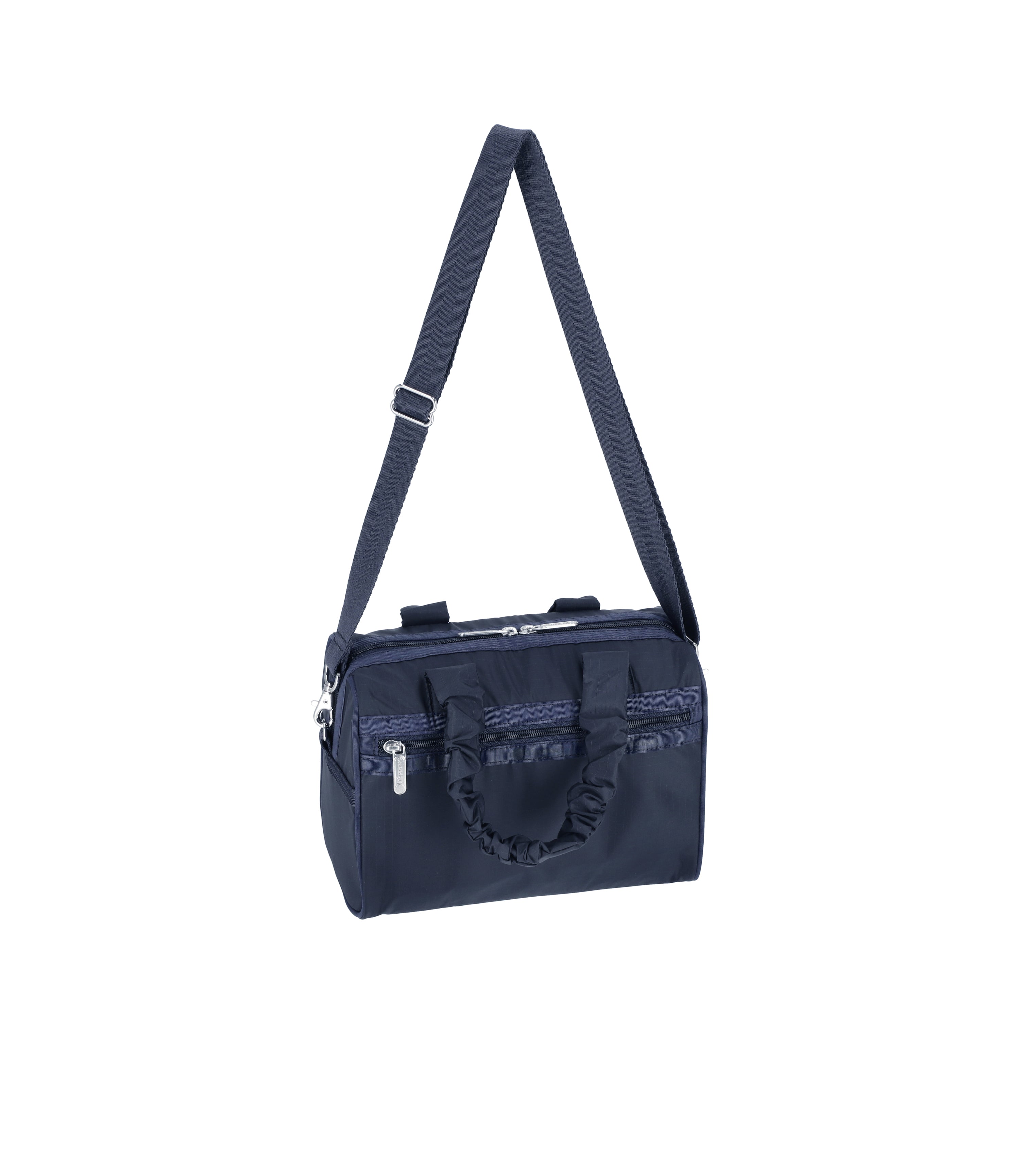 Gather Handle Everyday Small Satchel - Deep Sea Blue solid