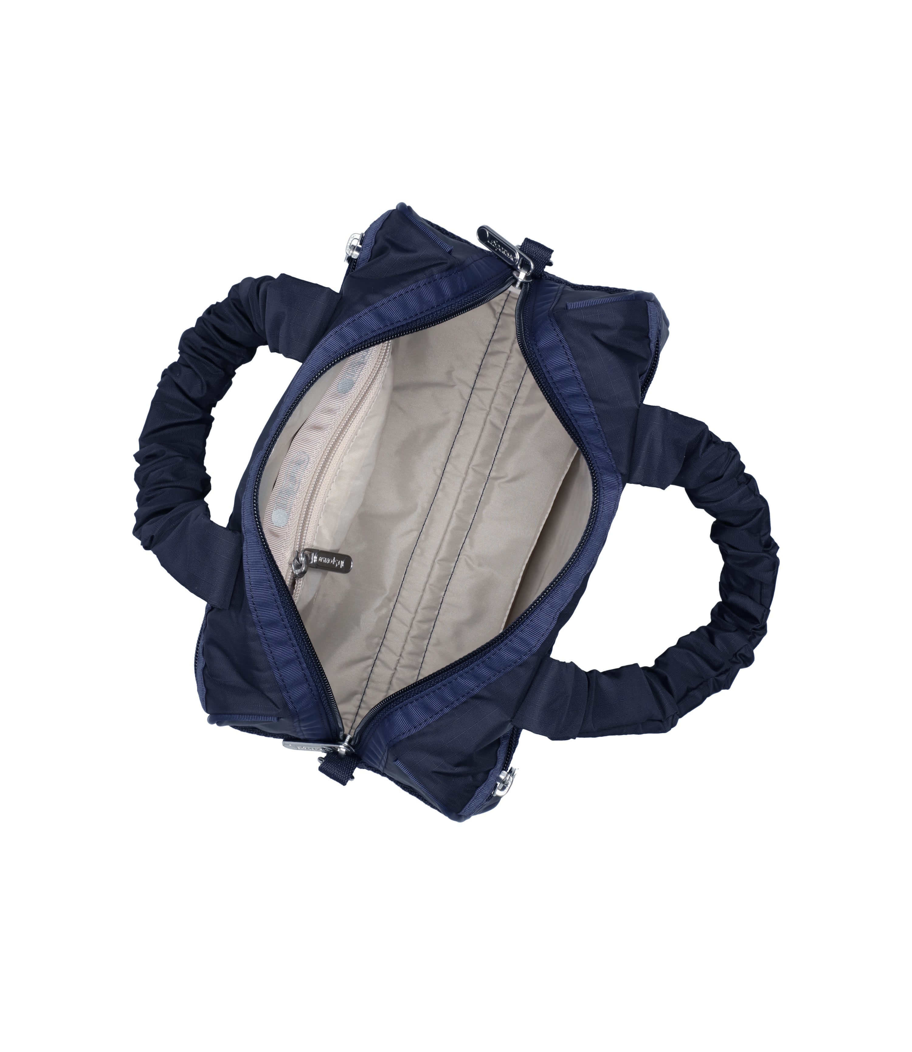 Gather Handle Everyday Small Satchel - Deep Sea Blue solid