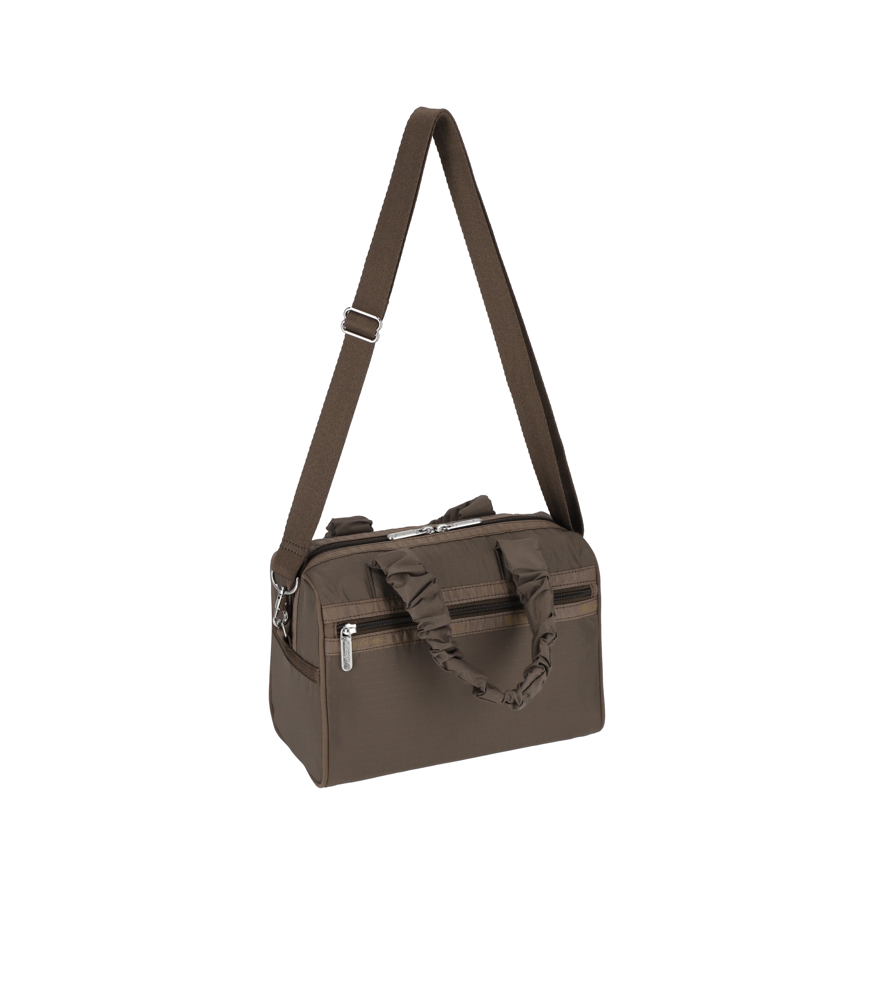 Gather Handle Everyday Small Satchel - Dark Chocolate solid