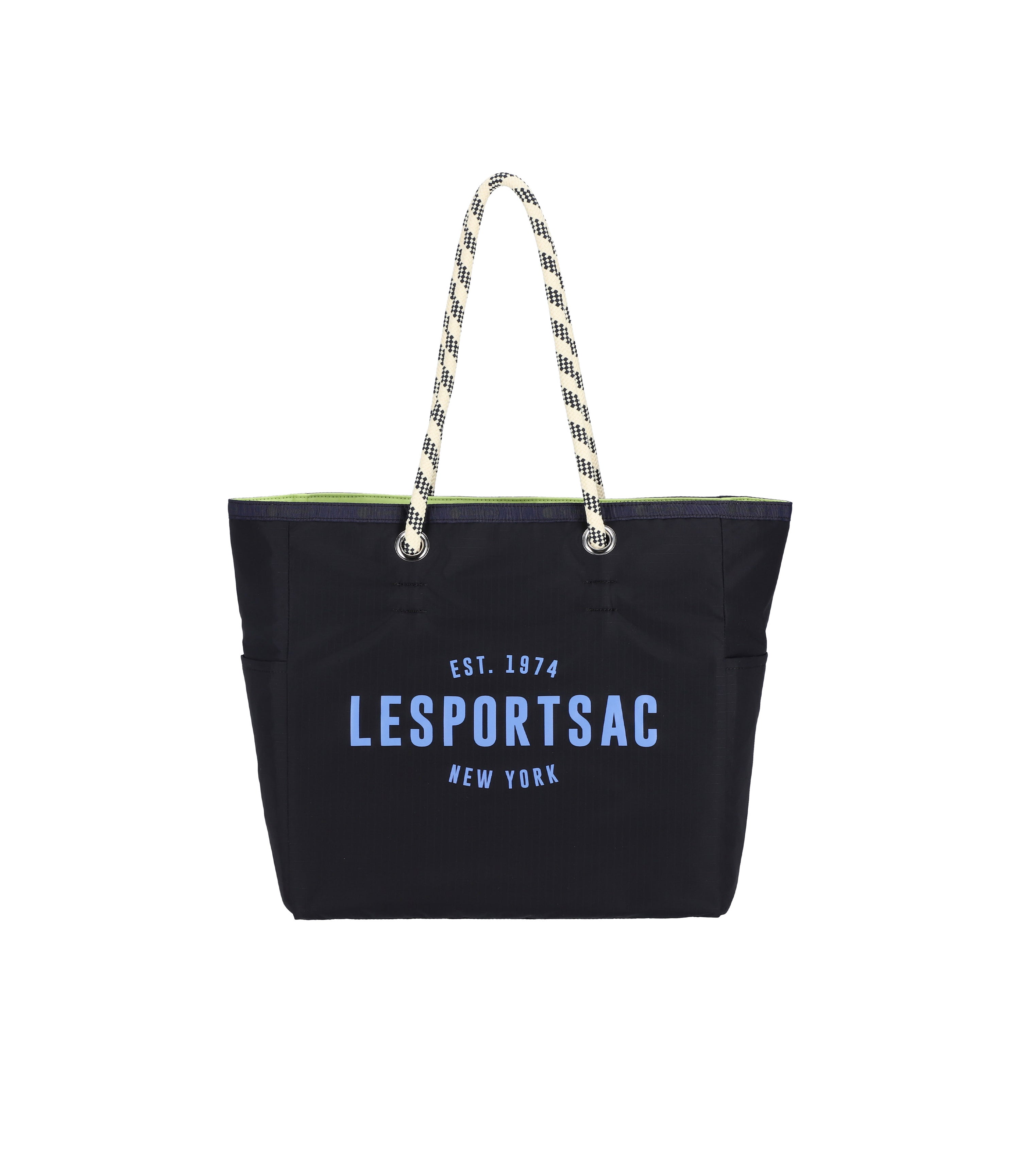 Medium Two-Way Tote - Two-Way Deep Sea Blue/Lime – LeSportsac