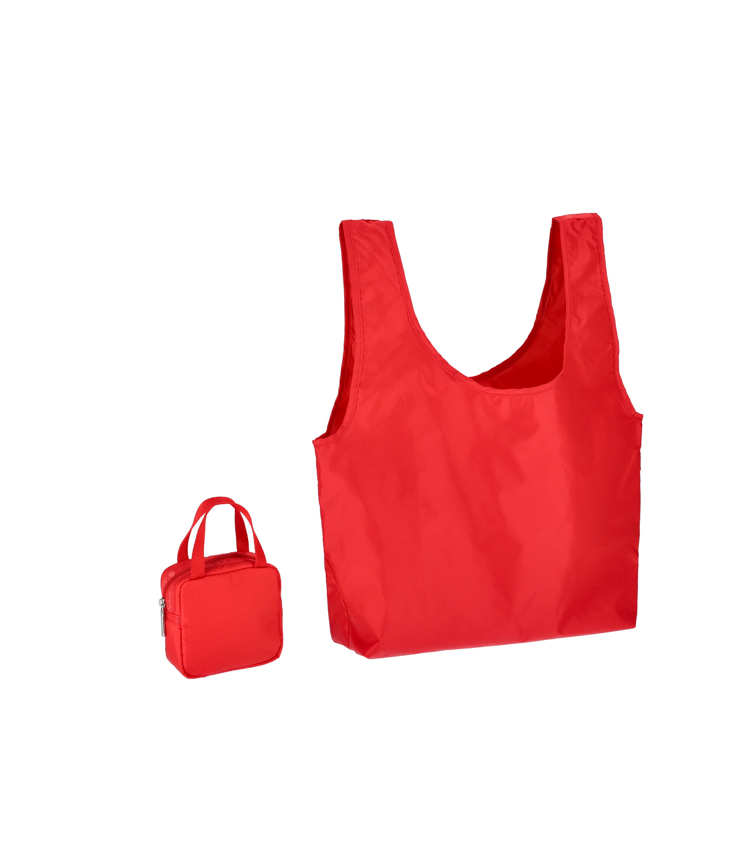 【LeSportsac】SPECTATOR ROUGE RED MINI BUCKET SHOULDER BAG Eco Tote with Pouch - Rouge Red – LeSportsac