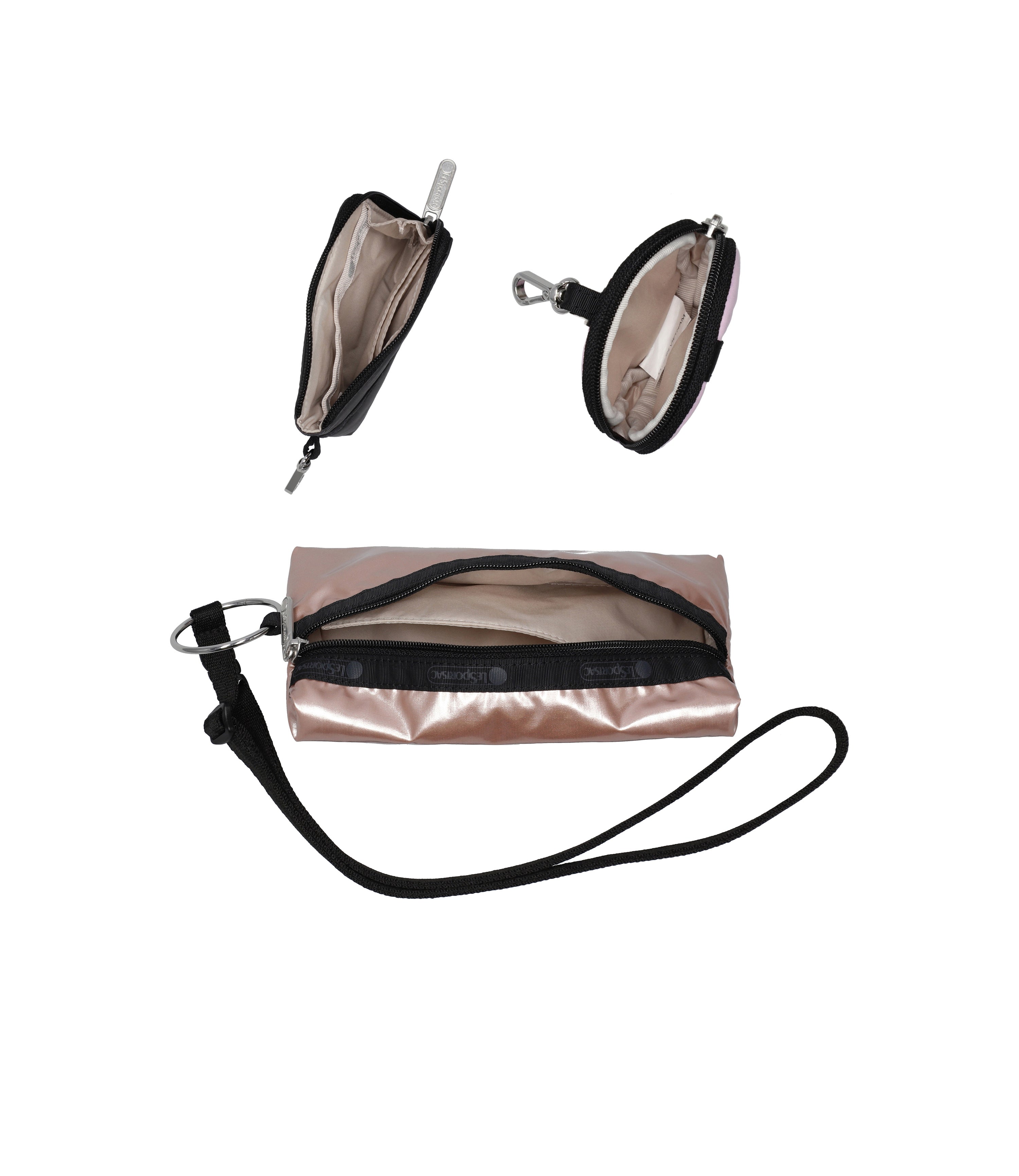 Multi Pouch Ring Set - Black/Rose Gold Shine/Pink – LeSportsac