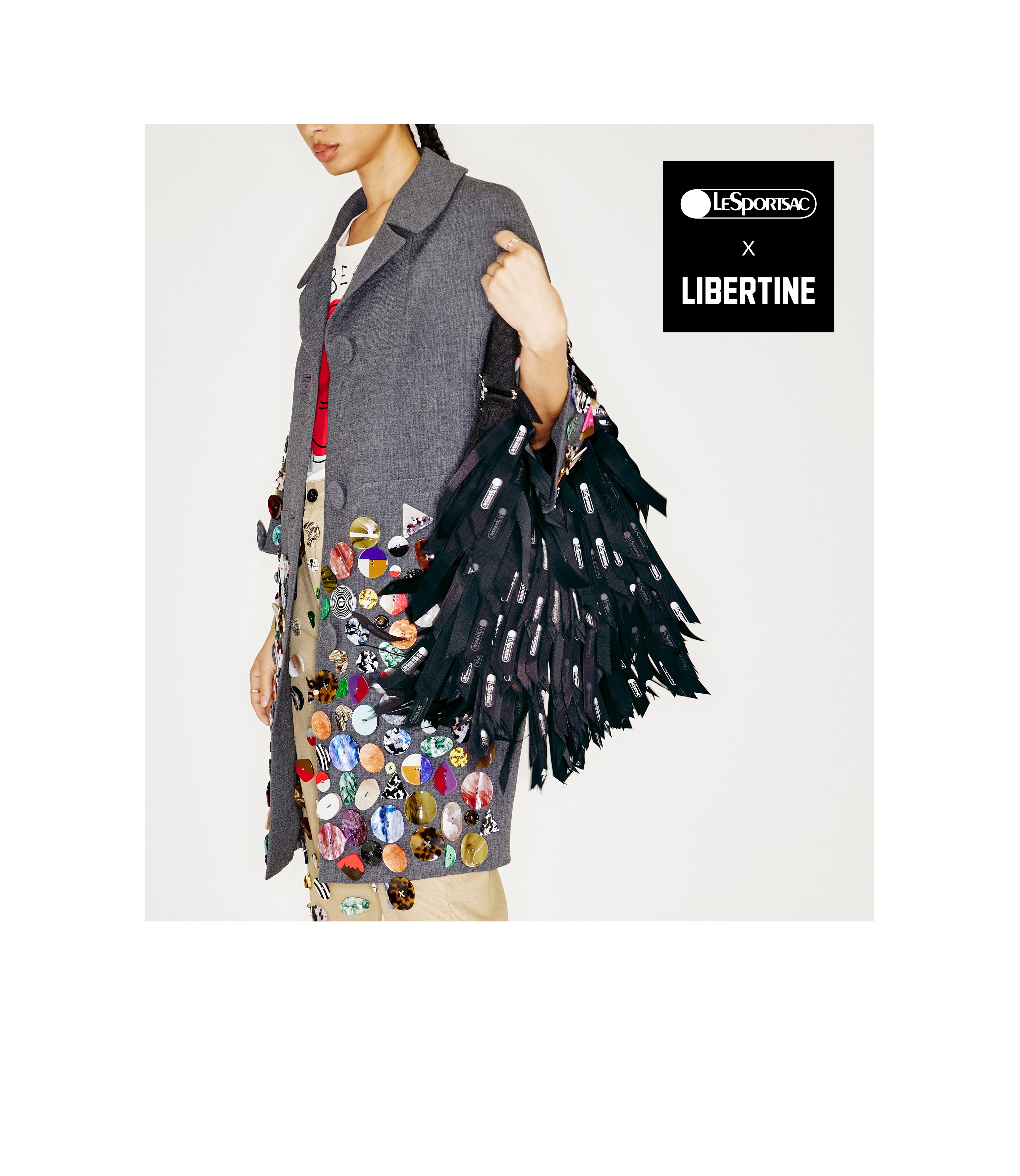 ★LeSportsac★ Libertine Fringe Medium Hobo Bag 1539E937 Medium Fringe Hobo - LeSportsac x Libertine Fringe