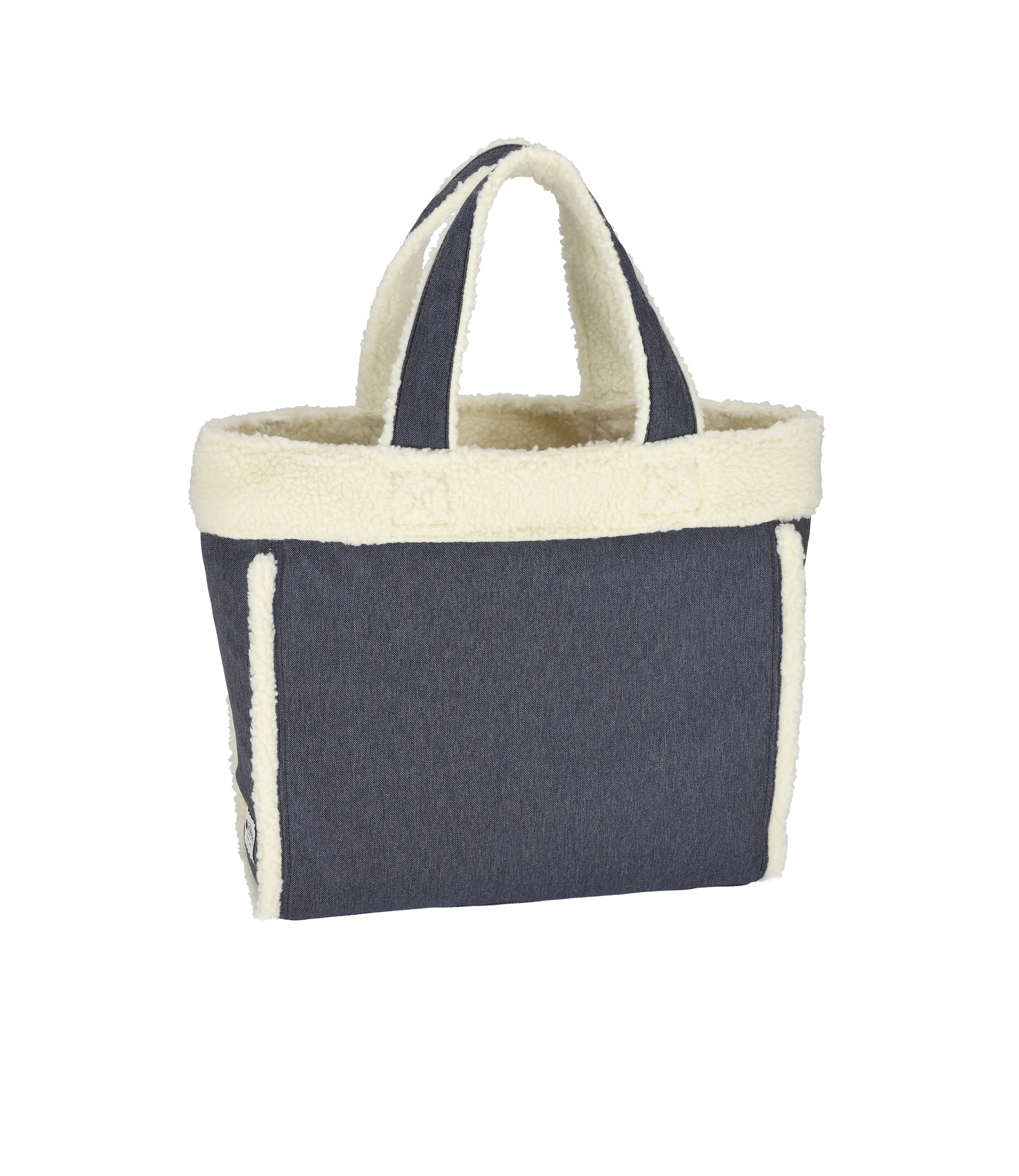 Two-Way Denim Tote - Medium Denim Wash/Sherpa – LeSportsac