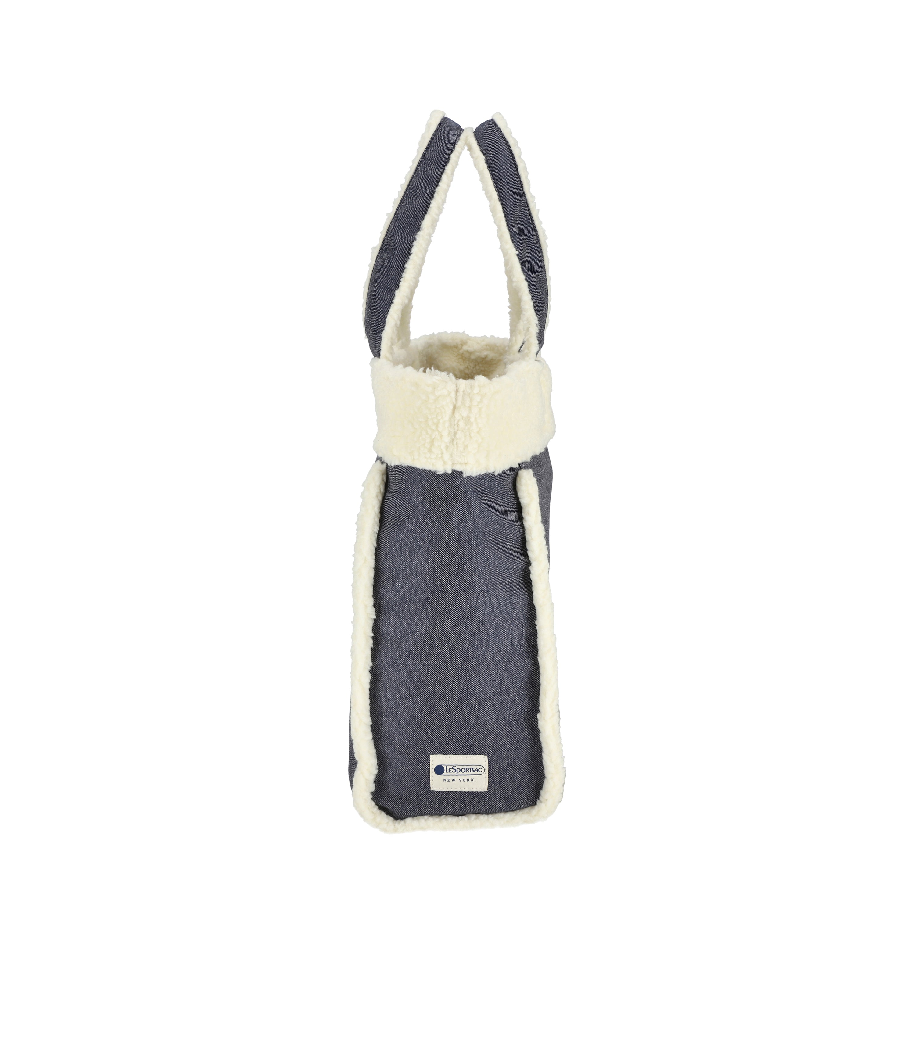 Two-Way Denim Tote - Medium Denim Wash/Sherpa – LeSportsac