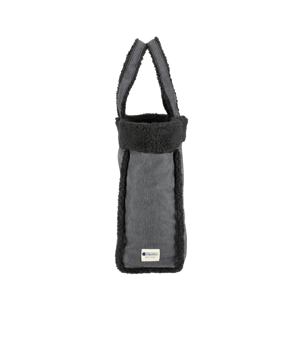 Two-Way Denim Tote - 26653633085488