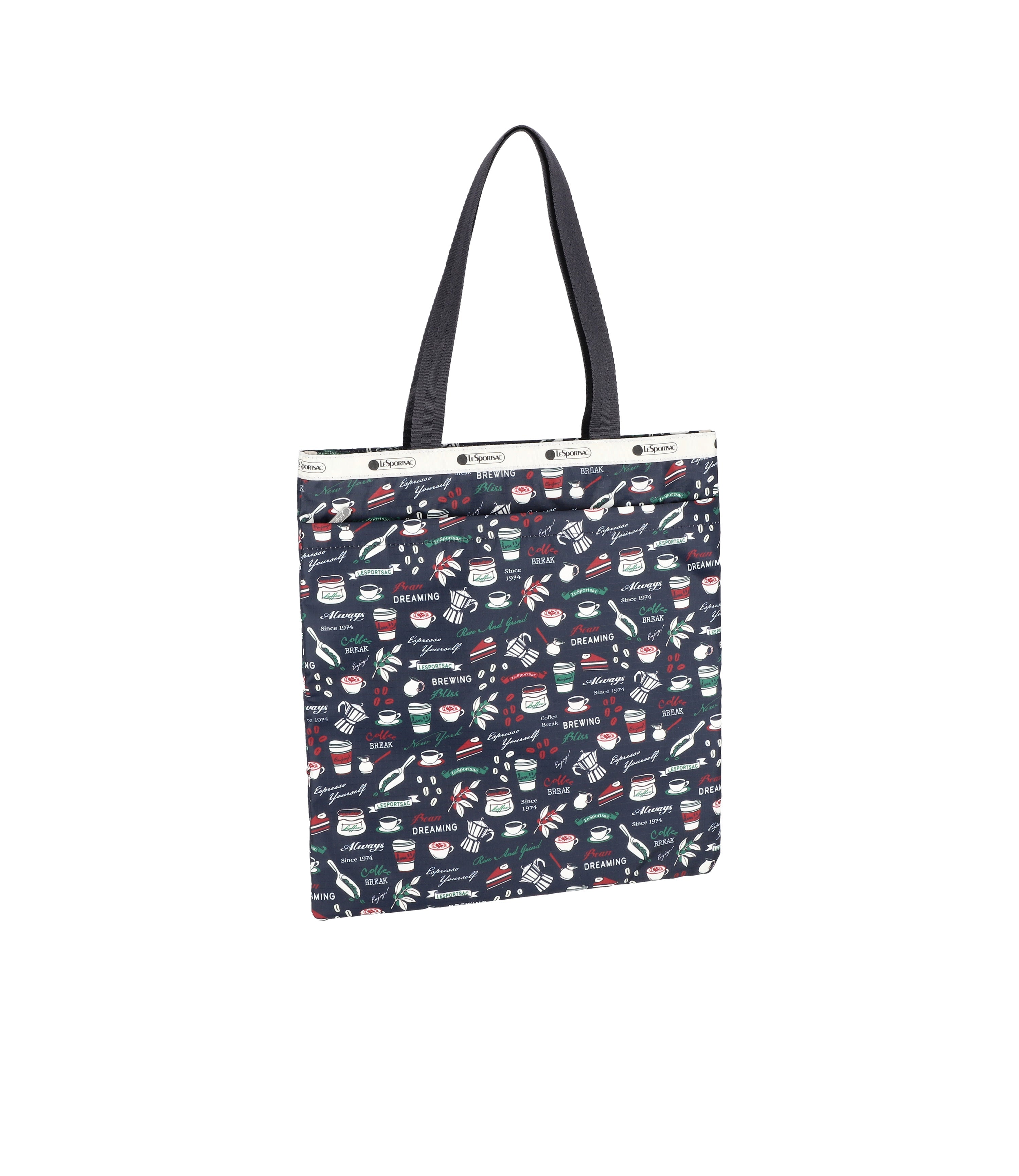 LeSportsac エッセンシャル LARGE EASY TOTE C074 Large Emerald Tote - Cup of Cozy print – LeSportsac