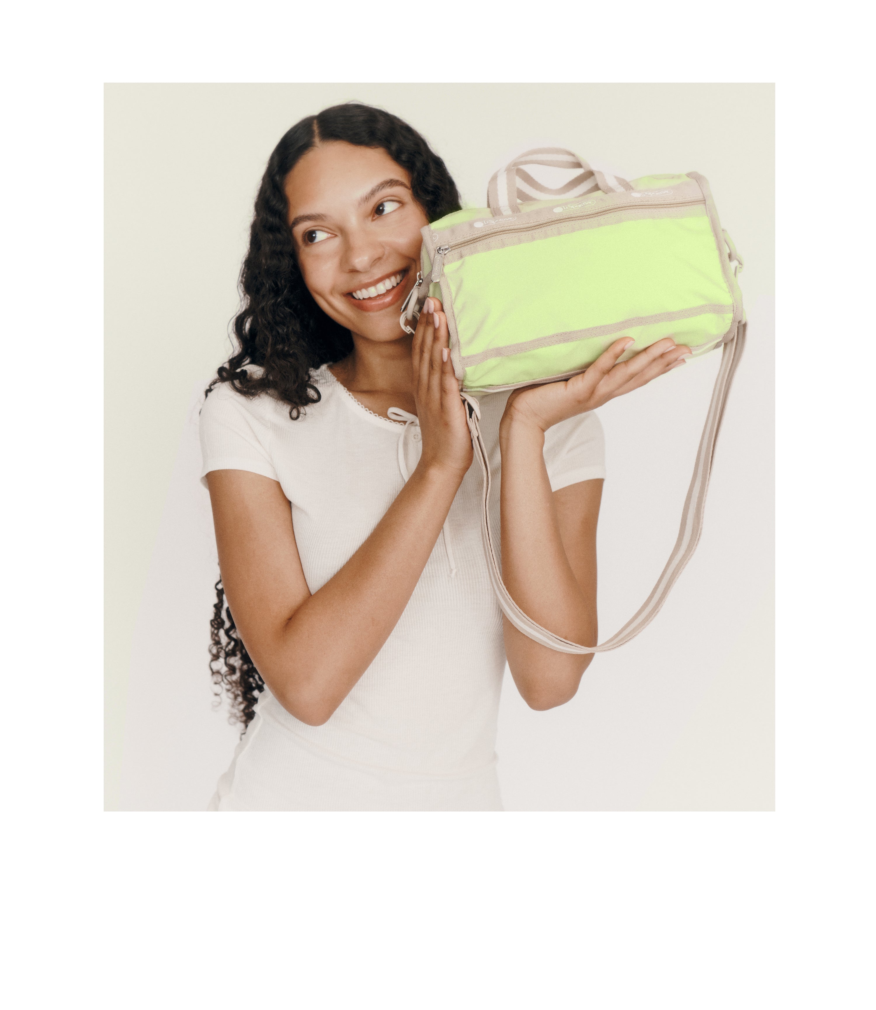 Mini Duffel Crossbody - Spectator Lime/Bone – LeSportsac