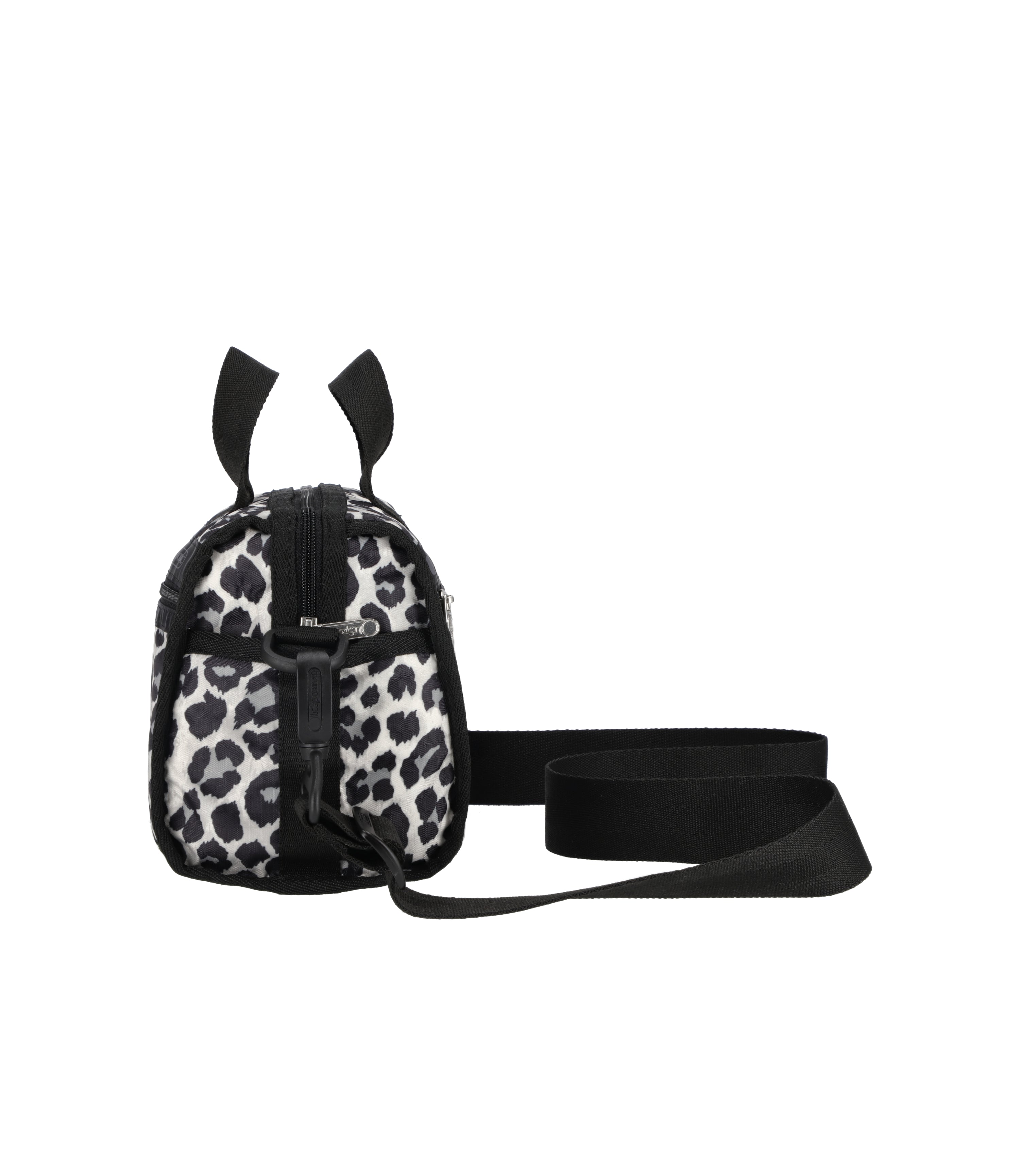 ★LeSportsac★ Black Sherpa Puppy Mini Duffel Bag [4080.C495 Lesportsac PUFFY MINI DUFFEL/4080 Official Shoulder Bag, jet