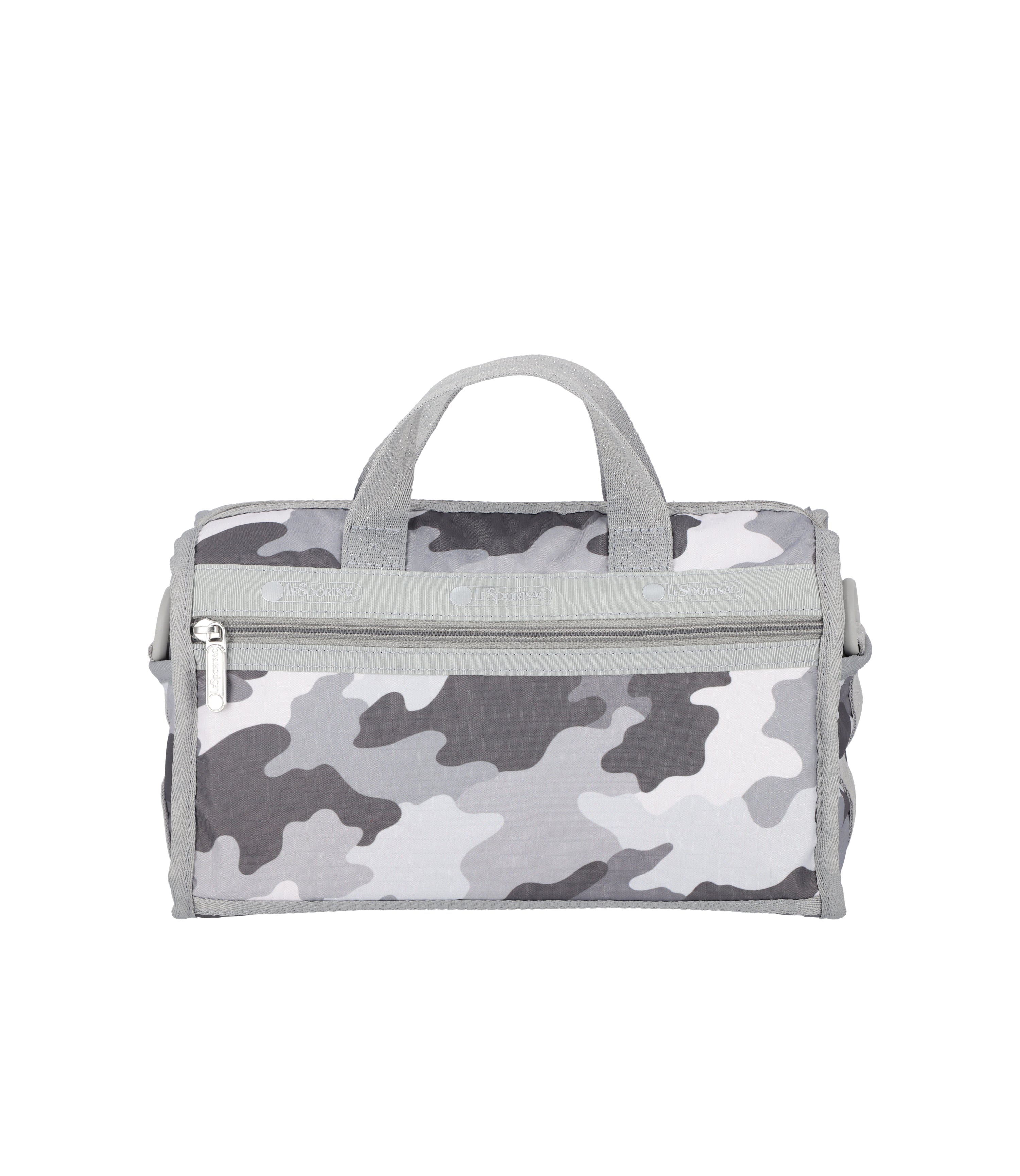 Mini Duffel Crossbody - Glimmer Gray Camo print – LeSportsac