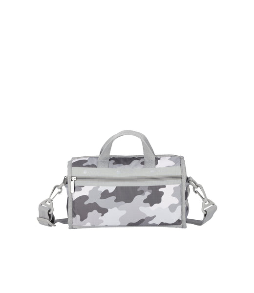 Mini Duffel Crossbody - Glimmer Gray Camo print – LeSportsac
