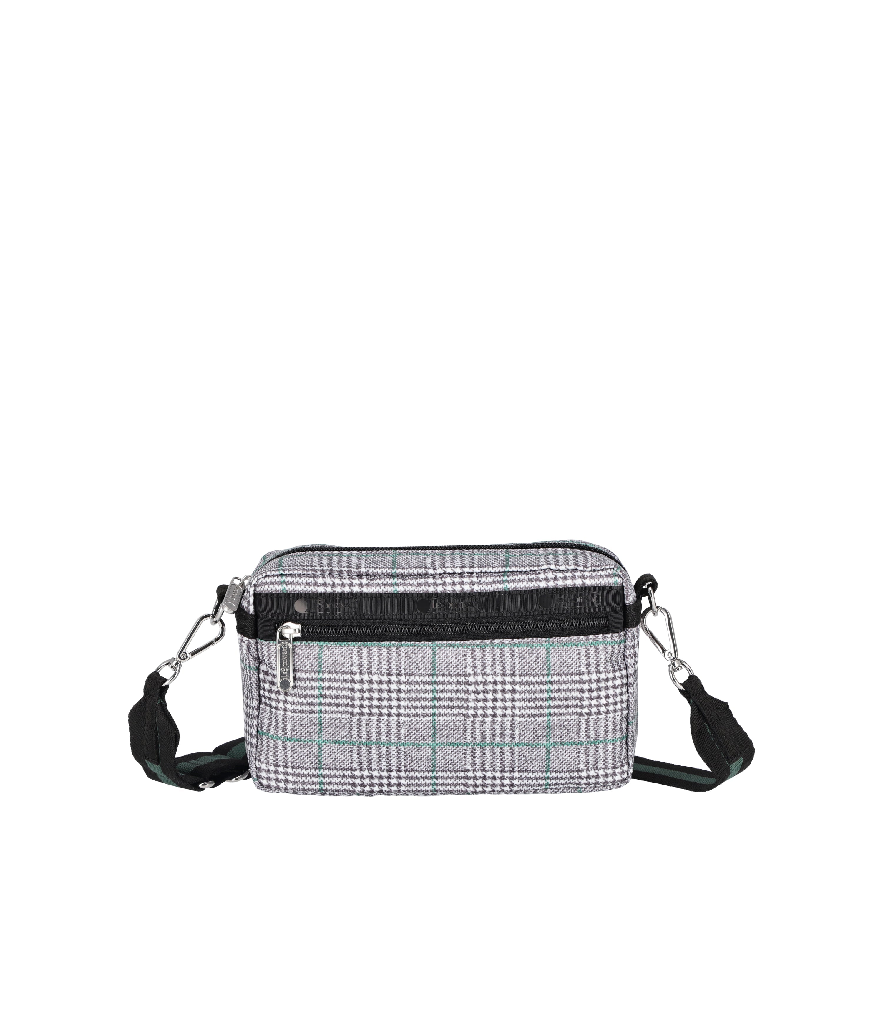 【当店一番人気】 Gray/Green - Crossbody Phone East/West Check LeSportsac – print 旅行かばん・小分けバッグ