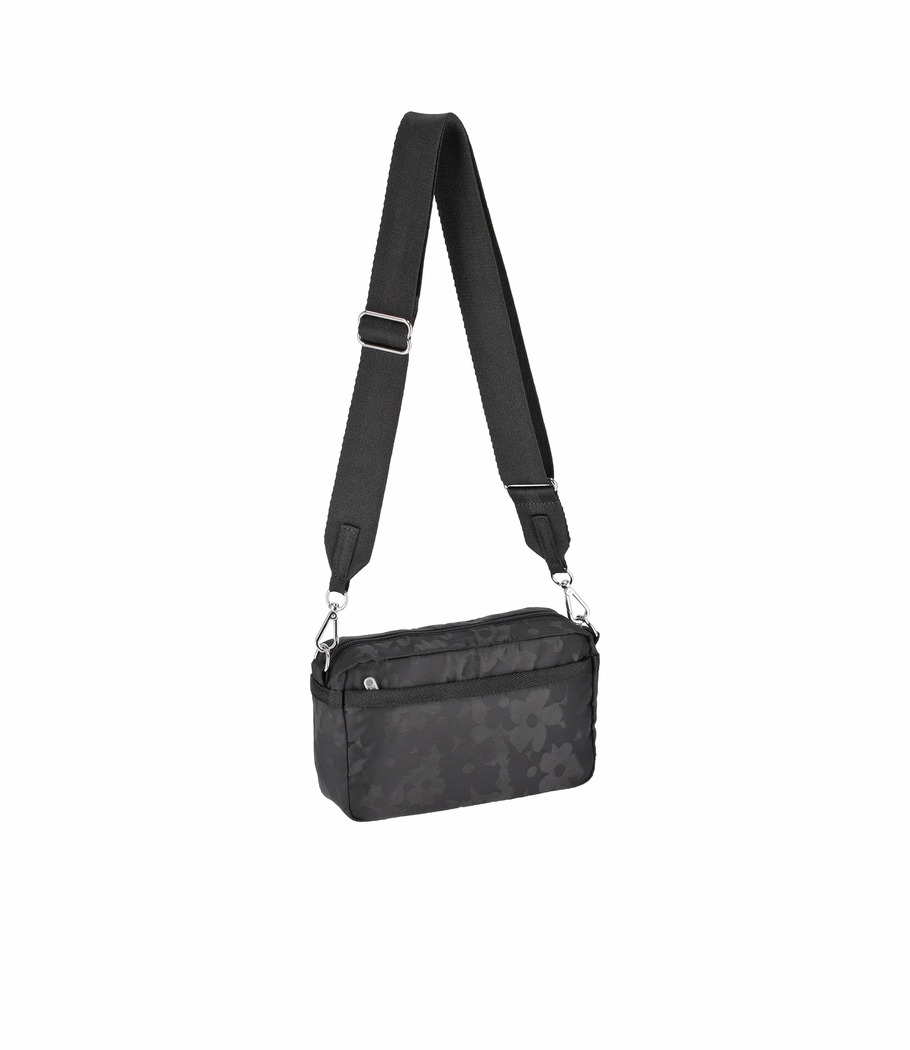 East/West Phone Crossbody - Black Floral Jacquard – LeSportsac