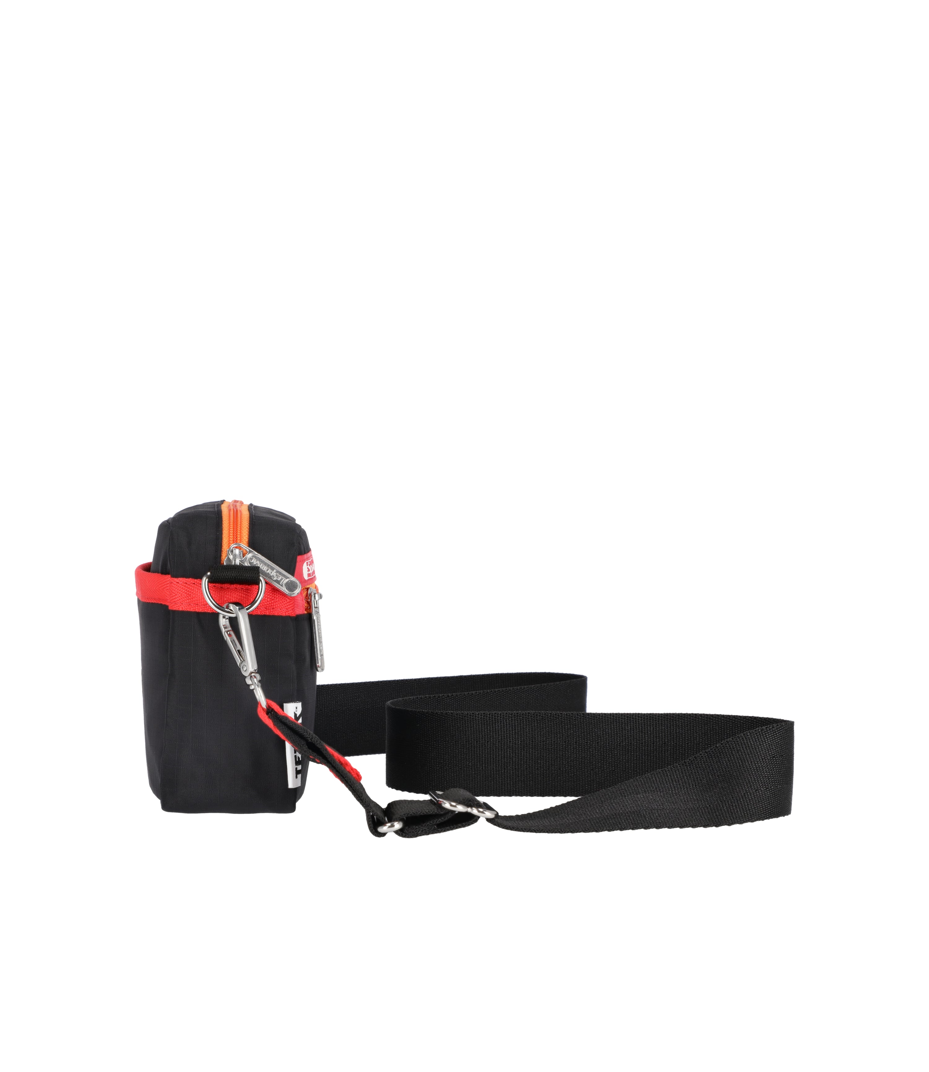 ★LeSportsac★ Recycled Black EW Double Pocket Cross Bag 120 Solid Black East/West Double Pocket Bag | LeSportsac