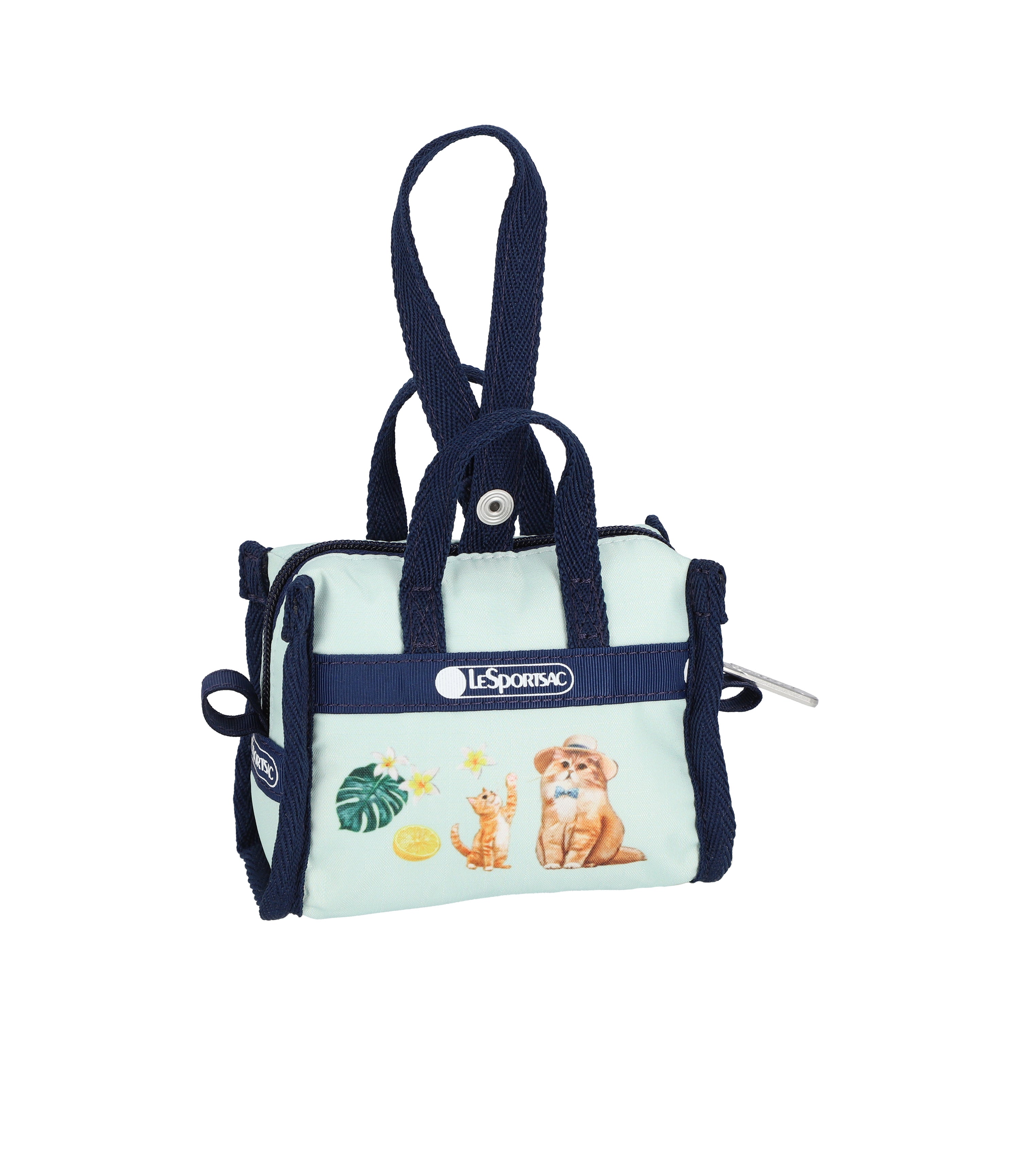 Micro Weekender Charm - Tropical Meow Cat Micro Weekender Charm