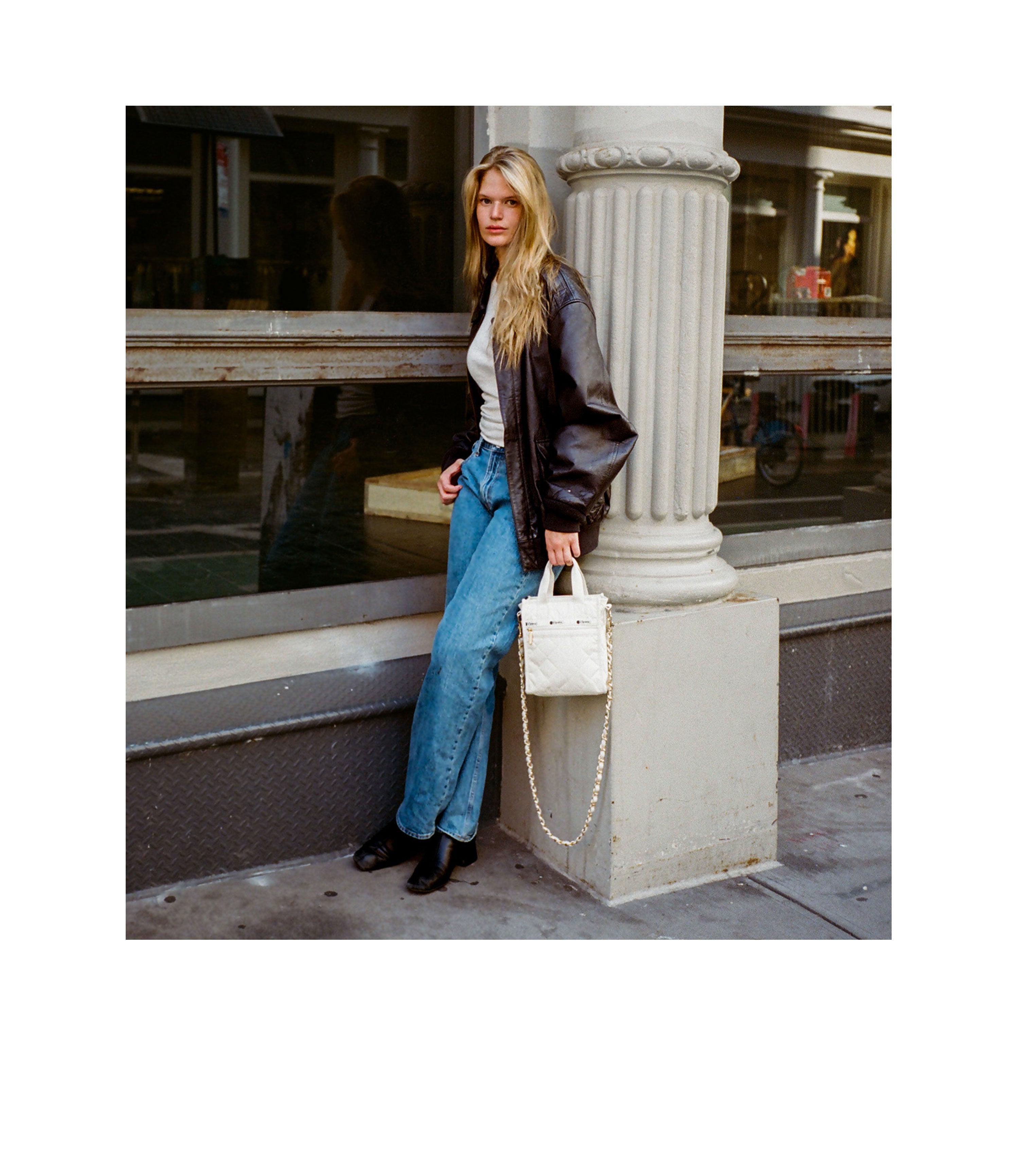 Chain Mini North/South Tote - Sandbar Chain Quilt – LeSportsac