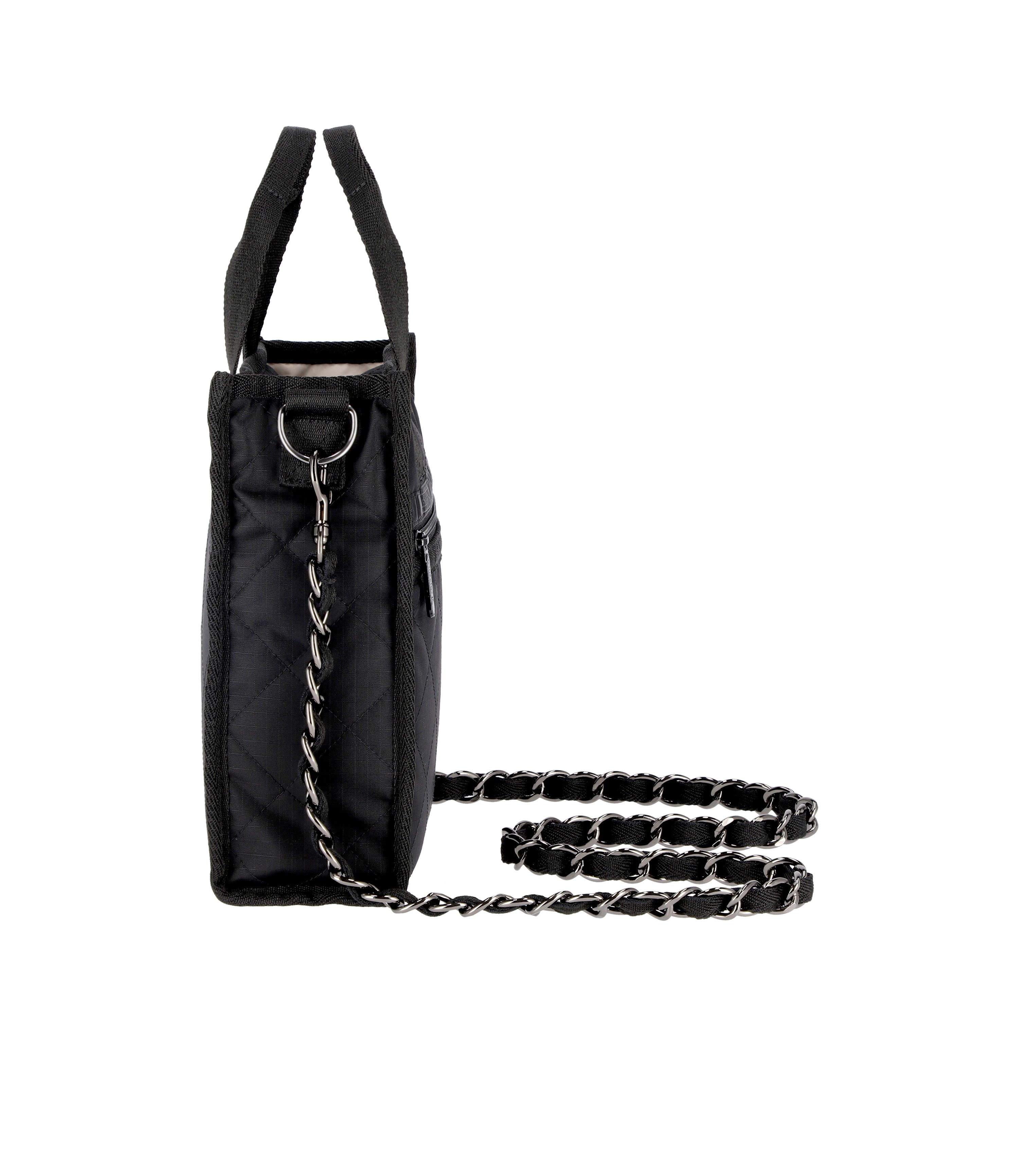 LeSportsac チェーントート 1637 CHAIN MINI N/S CHAIN MINI N/S TOTE ブラックチェーンキルト｜レスポートサックの通販