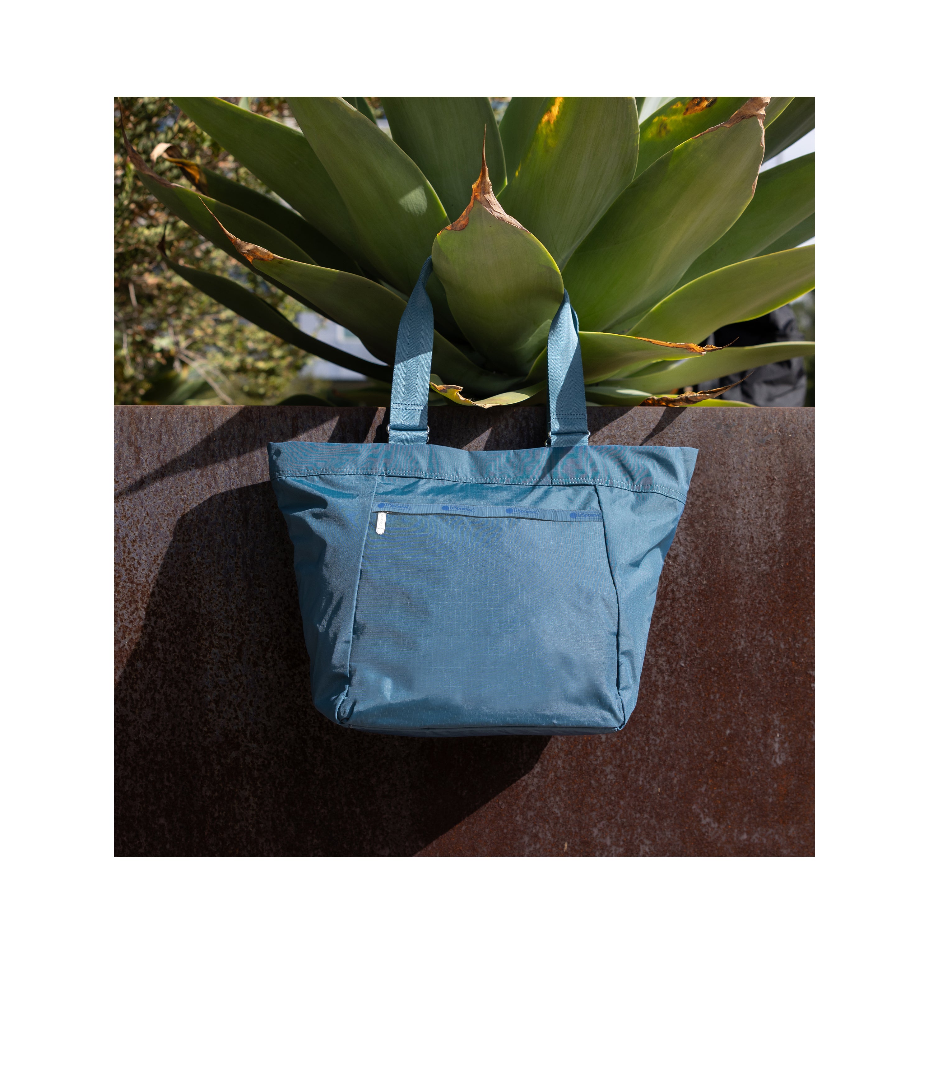 Medium East/West Tote - Blue Indigo solid – LeSportsac
