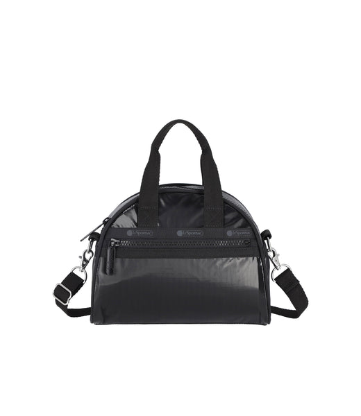 Round Small Satchel - Black Shine – LeSportsac
