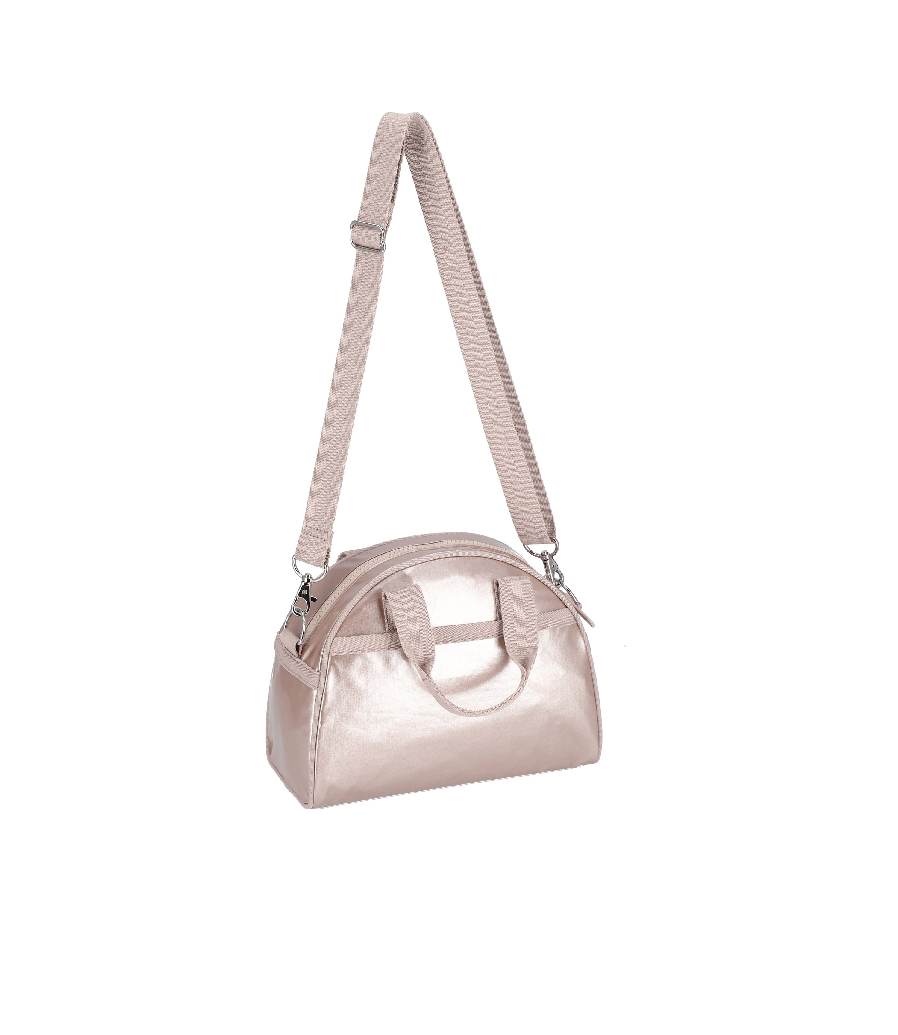 Round Small Satchel - Rose Gold Shine – LeSportsac
