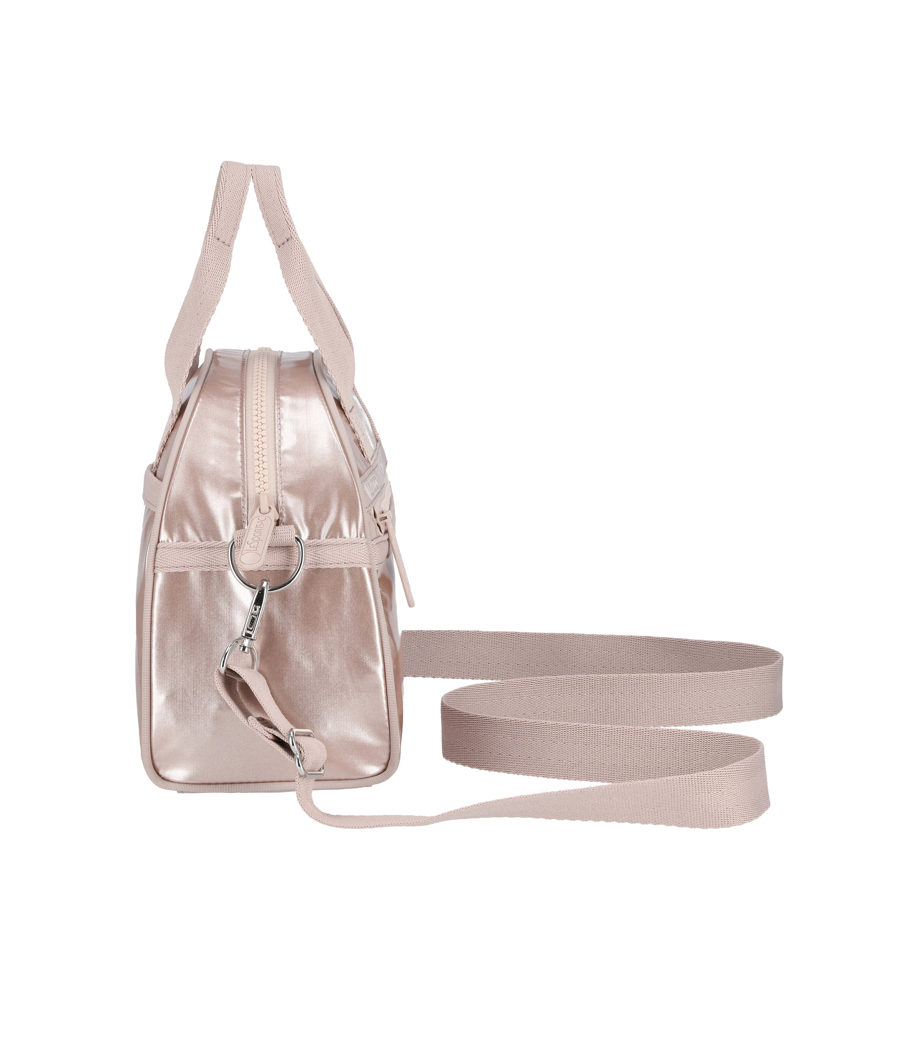 Round Small Satchel - Rose Gold Shine – LeSportsac
