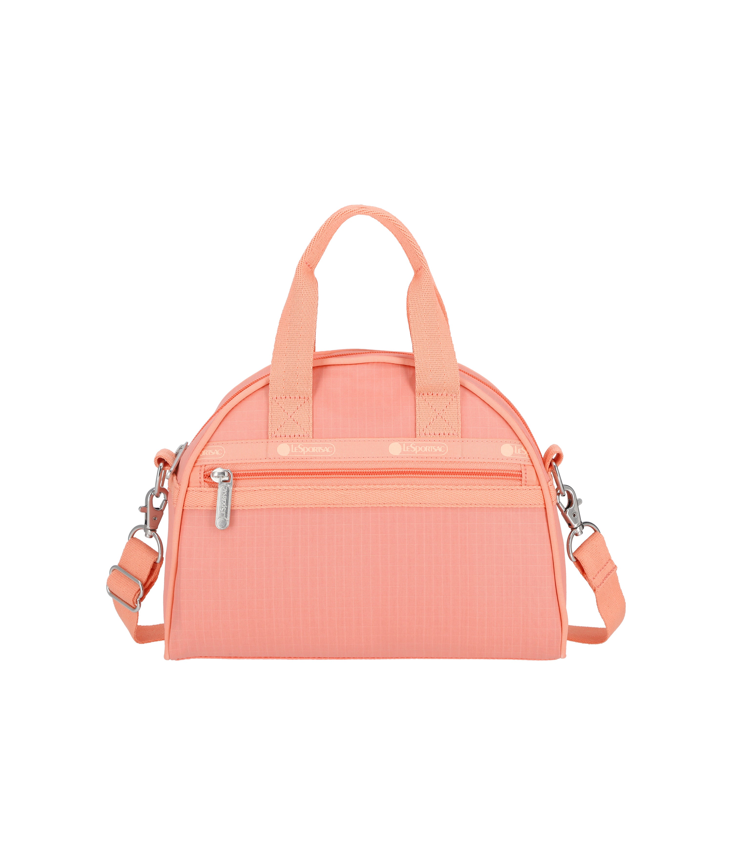 Round Small Satchel - Coral Punch solid – LeSportsac