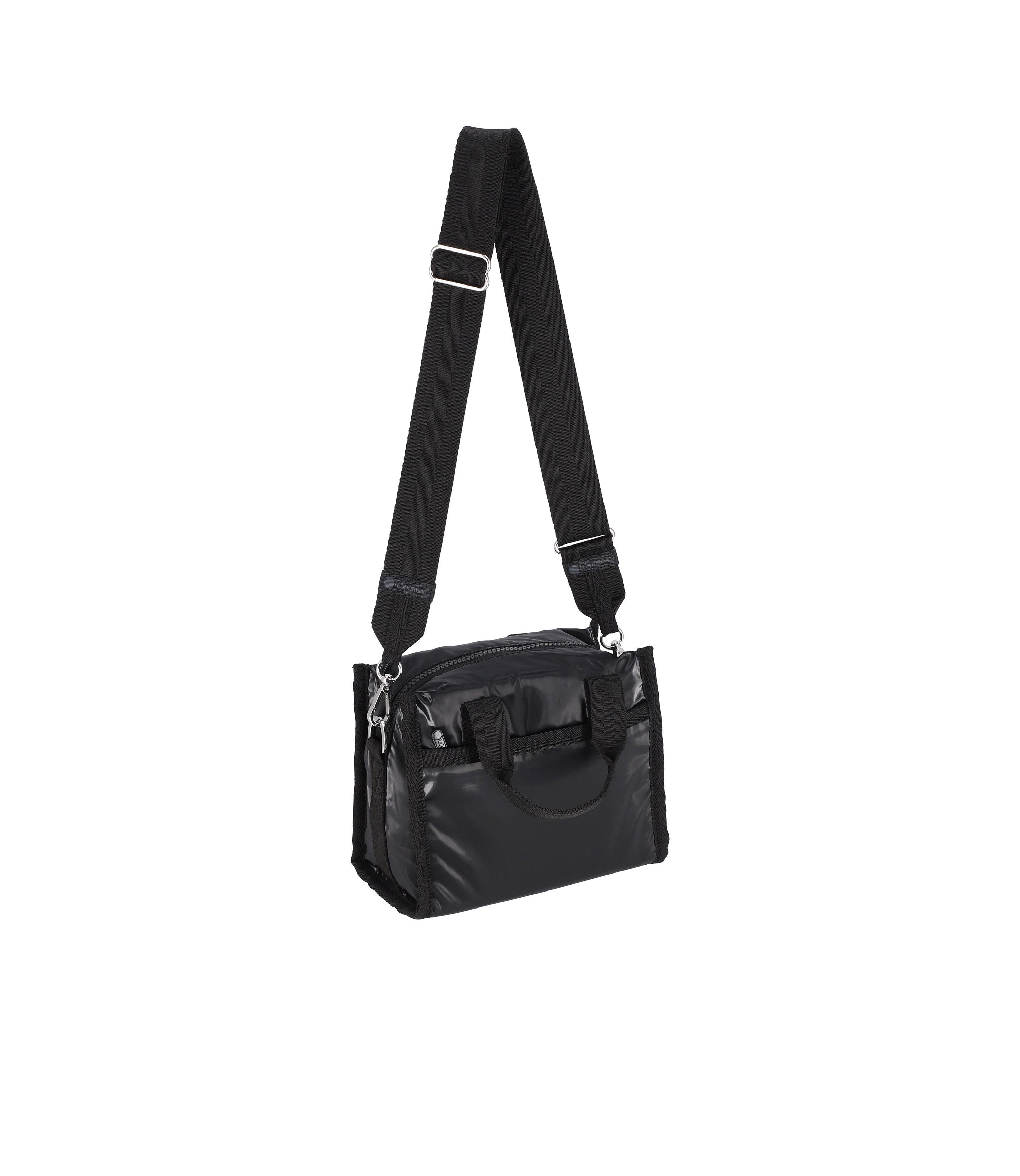 East/West Shoulder Satchel - Black Shine – LeSportsac