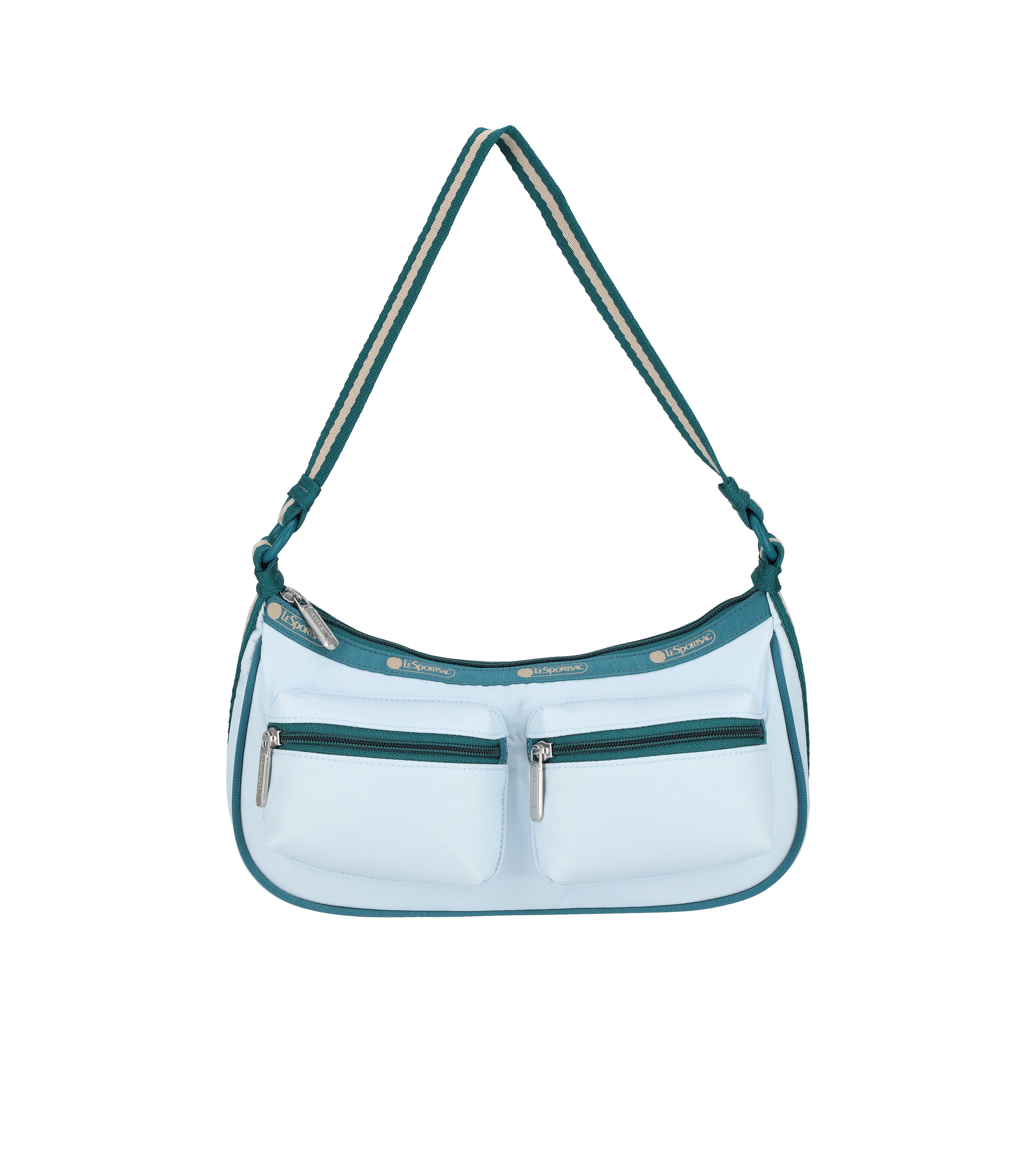 Double Pocket Shoulder Bag - Spectator Clear Sky/Teal – LeSportsac