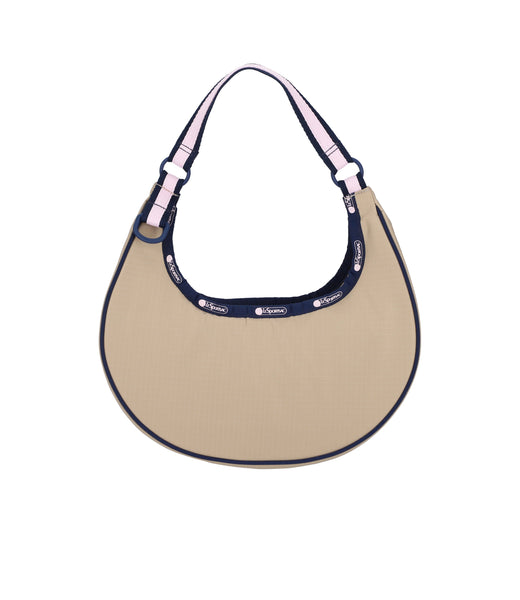 Small Crescent Shoulder Bag - Spectator Bone/Navy – LeSportsac