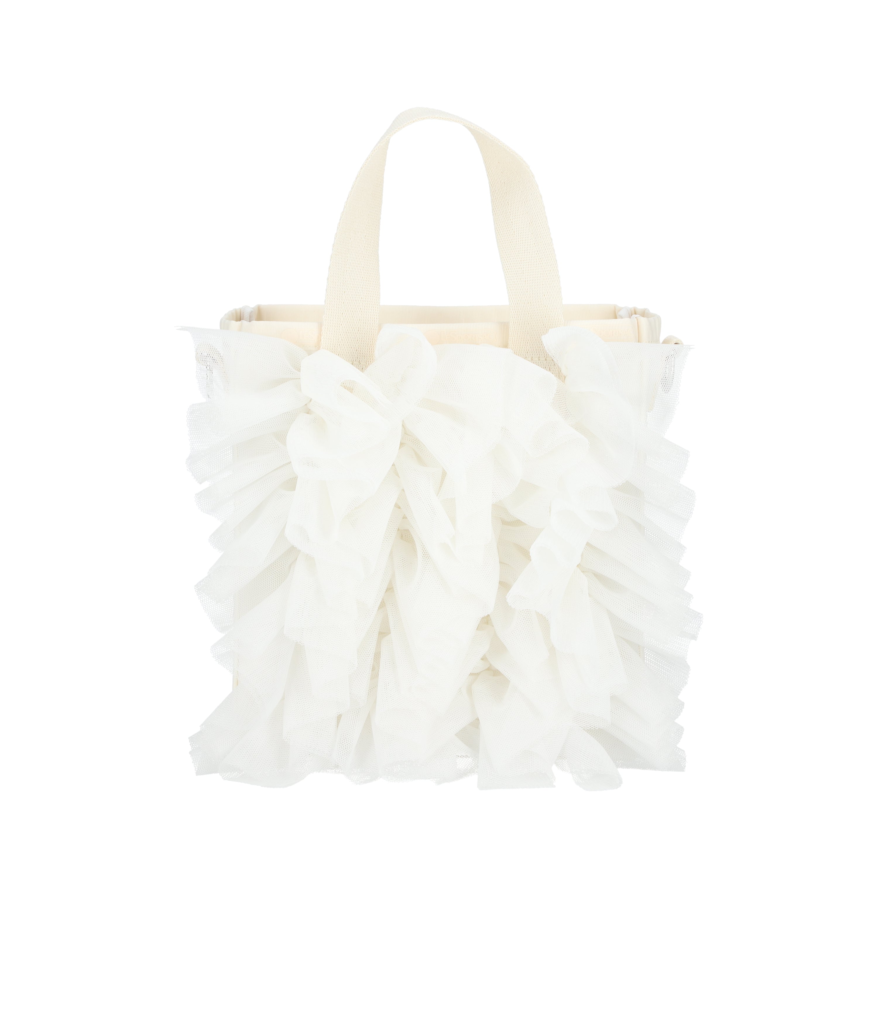 Ruffle Mini North/South Tote - Meringue Mesh Ruffle – LeSportsac