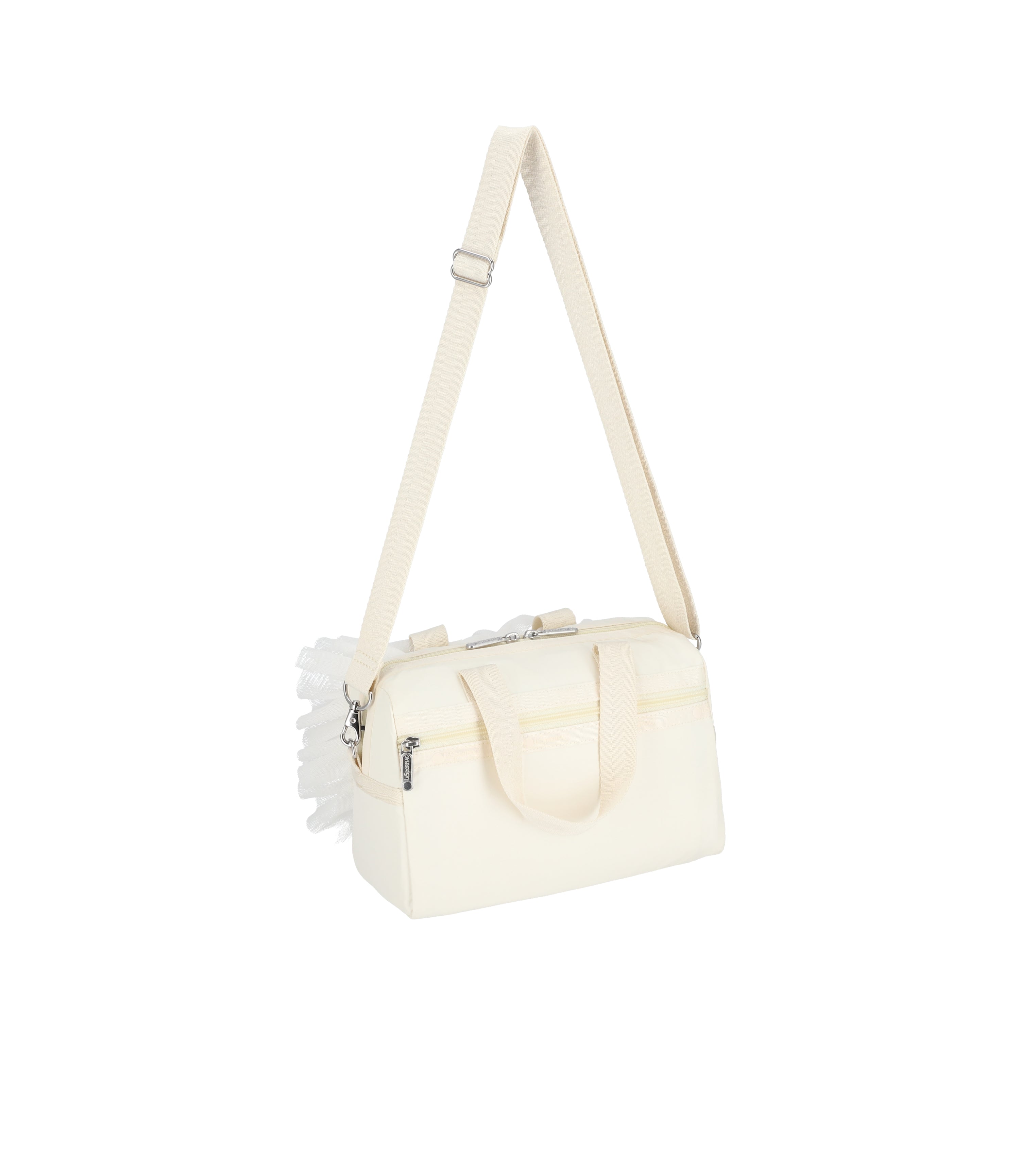 Ruffle Everyday Small Satchel - Meringue Mesh Ruffle – LeSportsac