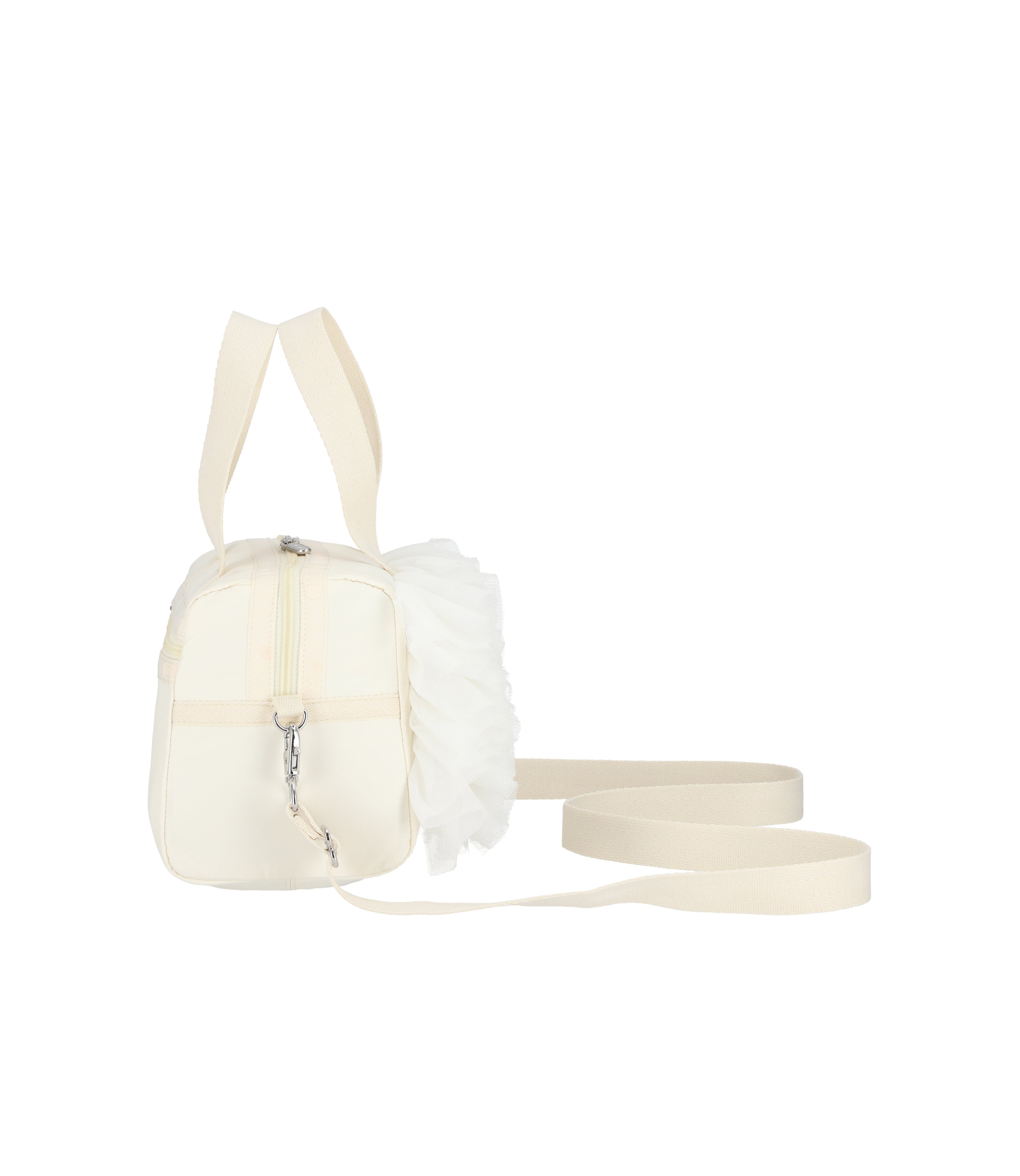 Ruffle Everyday Small Satchel - Meringue Mesh Ruffle – LeSportsac