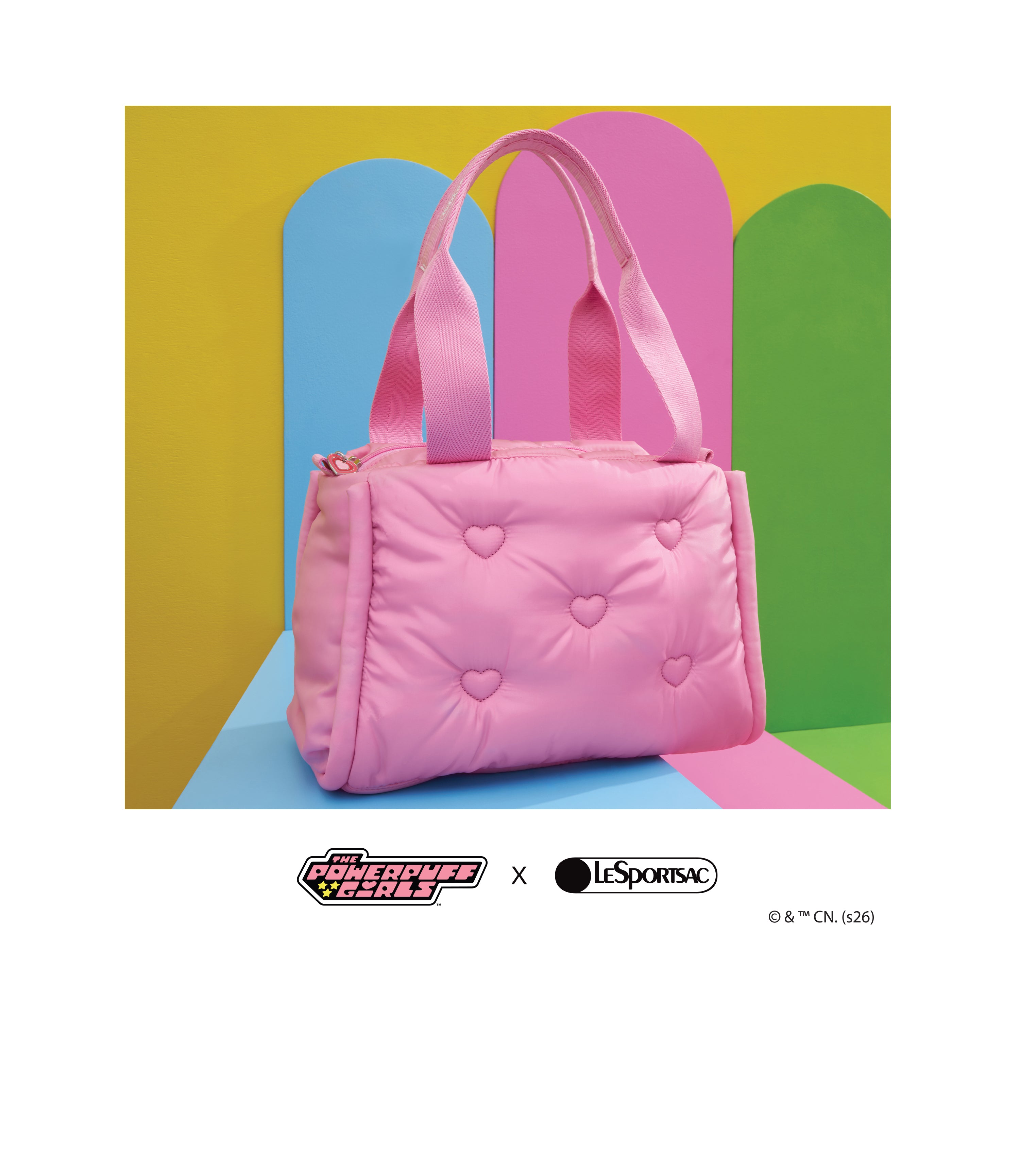 Puffy Top Handle Tote - The Powerpuff Girls™ Pink Sheen – LeSportsac