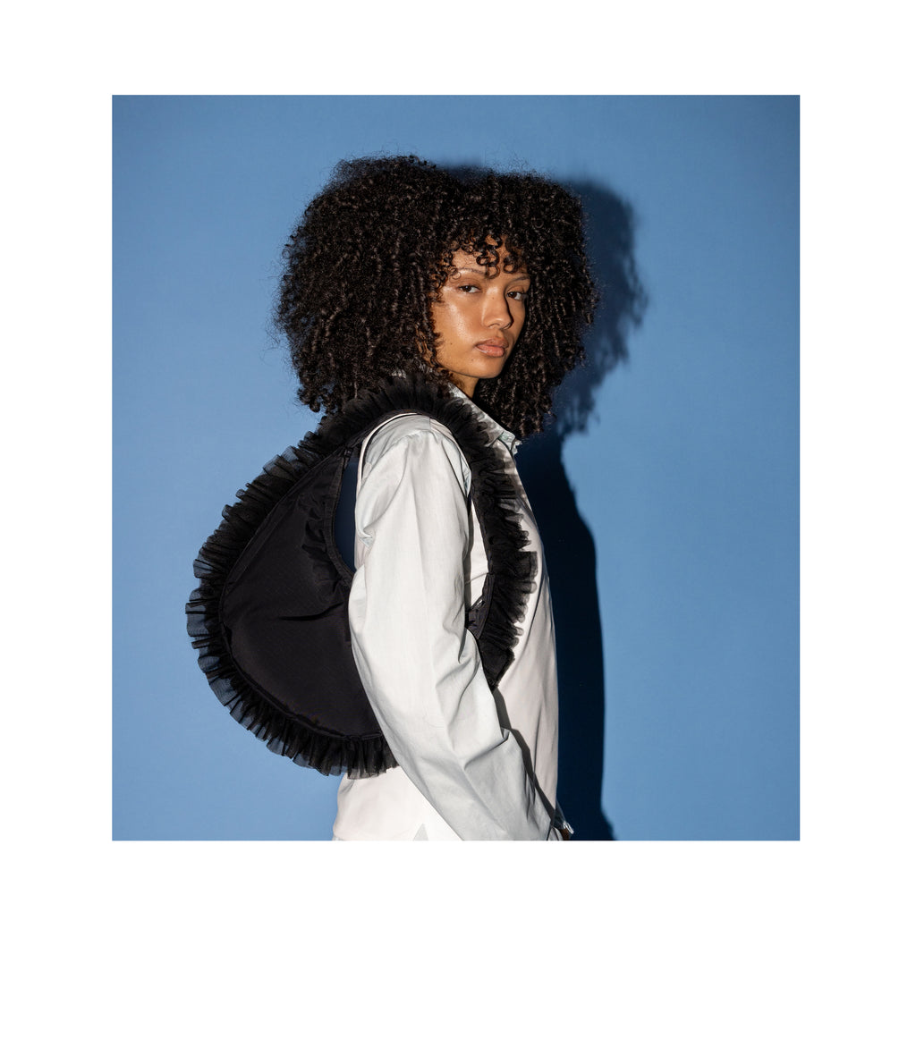 Ruffle Zip Hobo - 29646584250416
