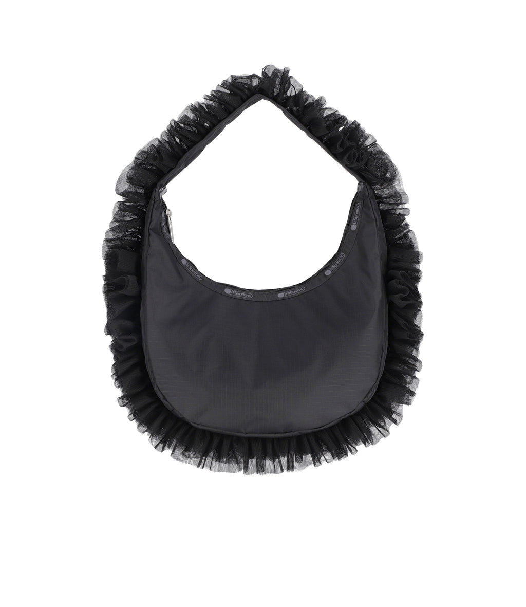 Ruffle Zip Hobo - 29309110255664